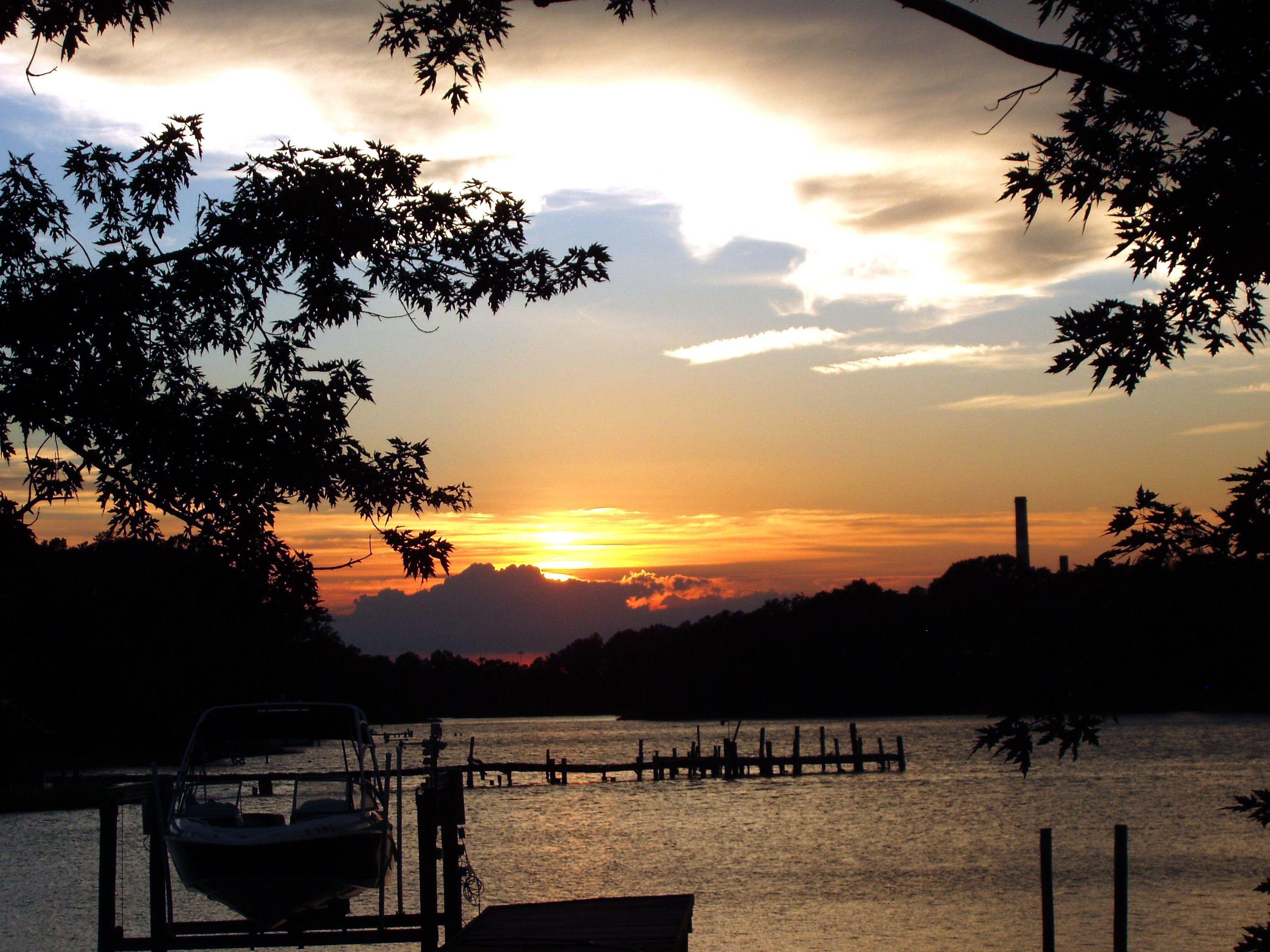 2816x2112 Sunsets: Sun Jet Boat Setting Pier Summer Waterway Yamaha Creek