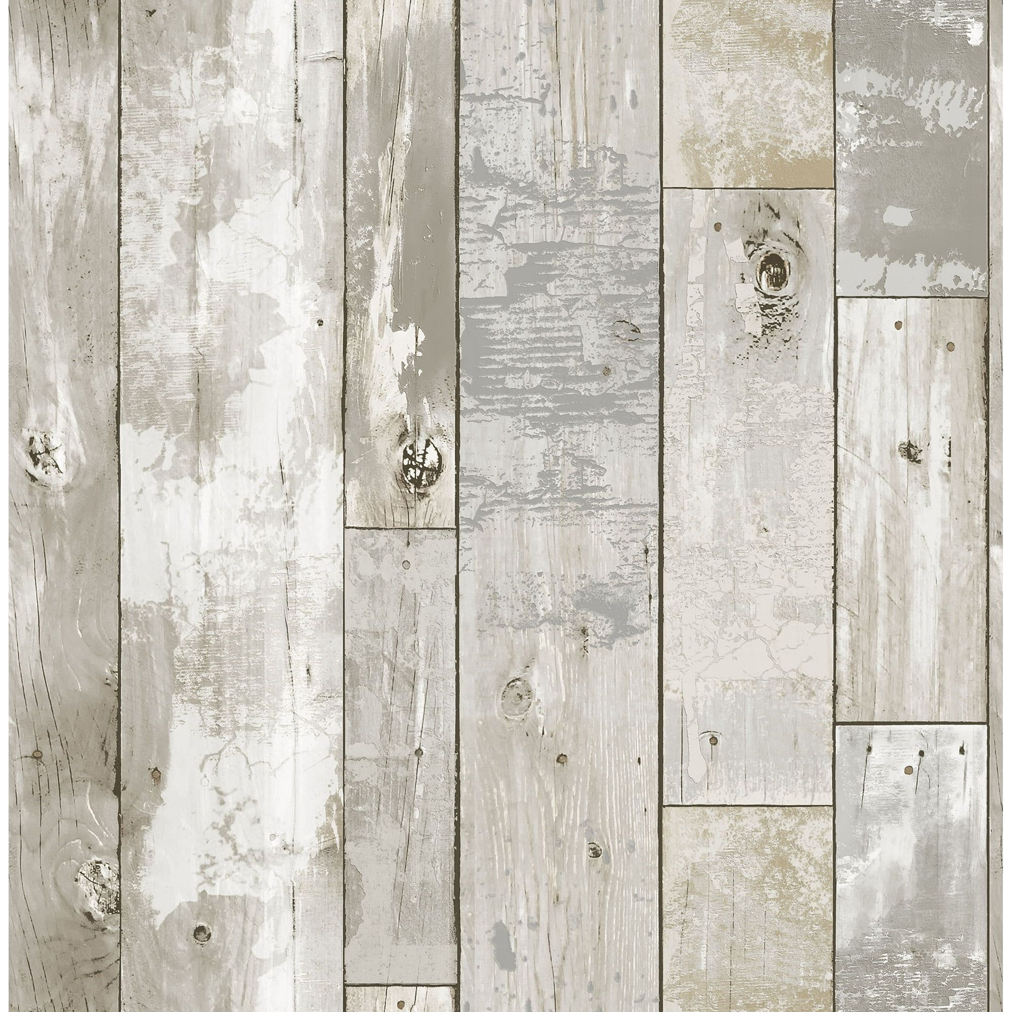 2000x2000 InHome Driftwood Peel And Stick Vinyl Wallpaper, 198 In By 20.5 In, 28.2 Sq. Ft