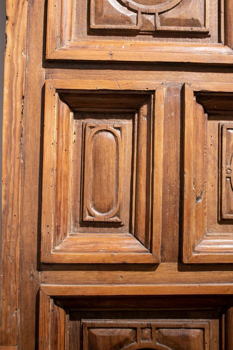768x1152 17th Century Spanish Geometric Panelled Hand Carved Wooden Door Panel at 1stDibs. spanish interior doors, 17th century door, spanish door design