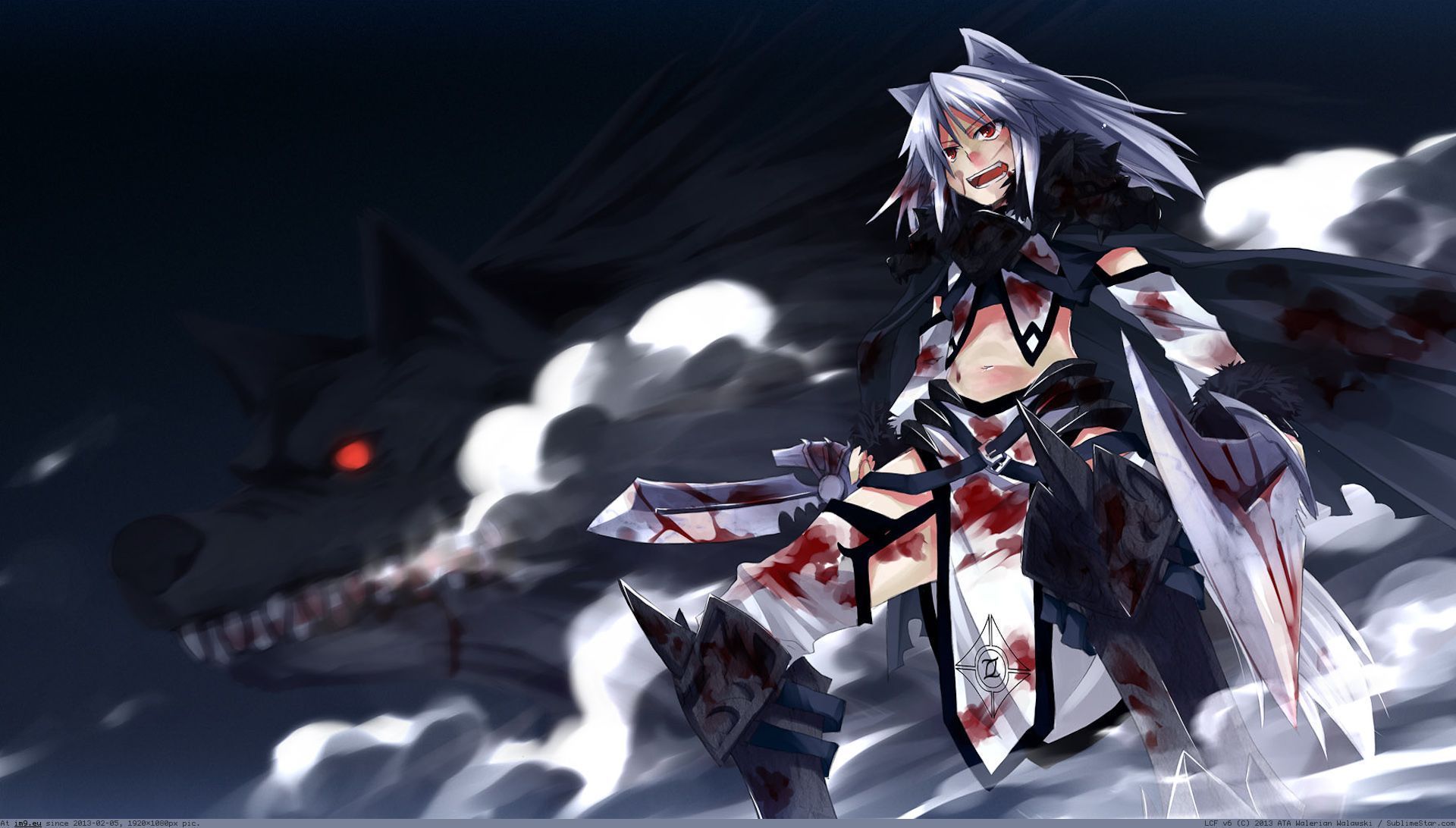 1920x1092 Pic. #Wallpaper #Anime #Red x1080 #Eyes #Pixiv #Animal #Sword #Blood #Ears, 202218B