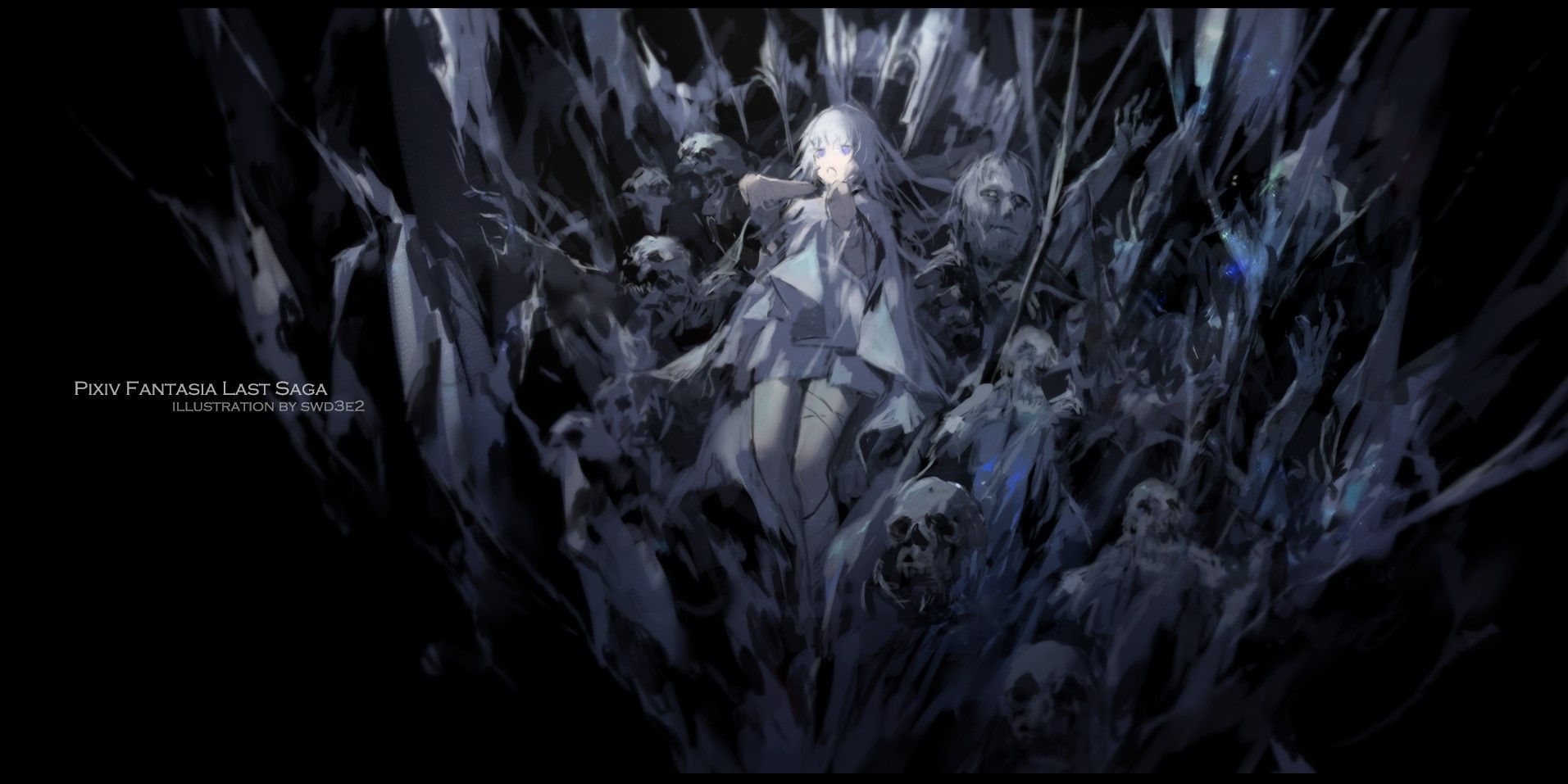 1913x957 Wallpaper / anime girls, anime, Pixiv Fantasia, original characters free download