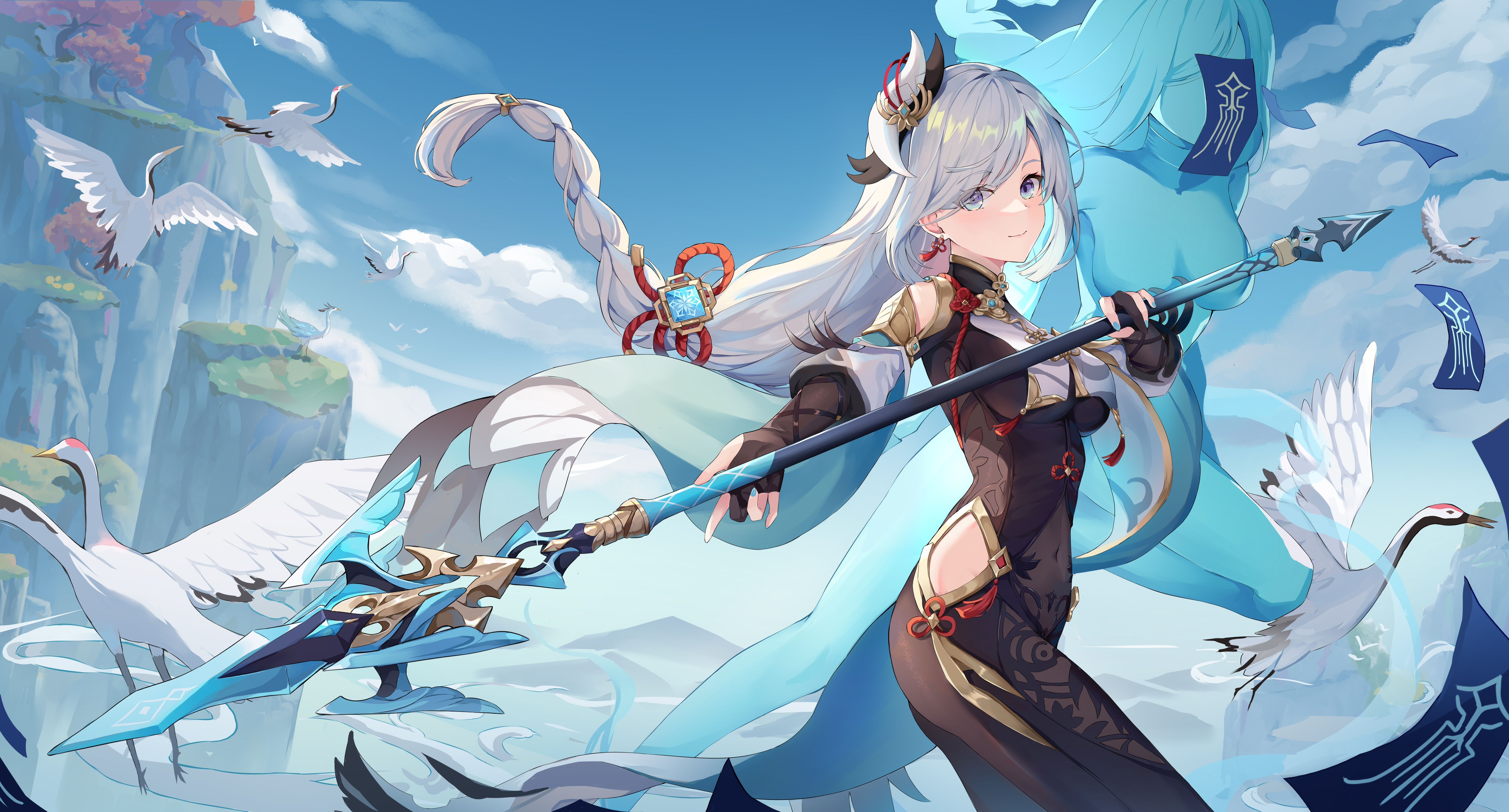7400x3984 The Crane in the Clouds (Pixiv: 绊)