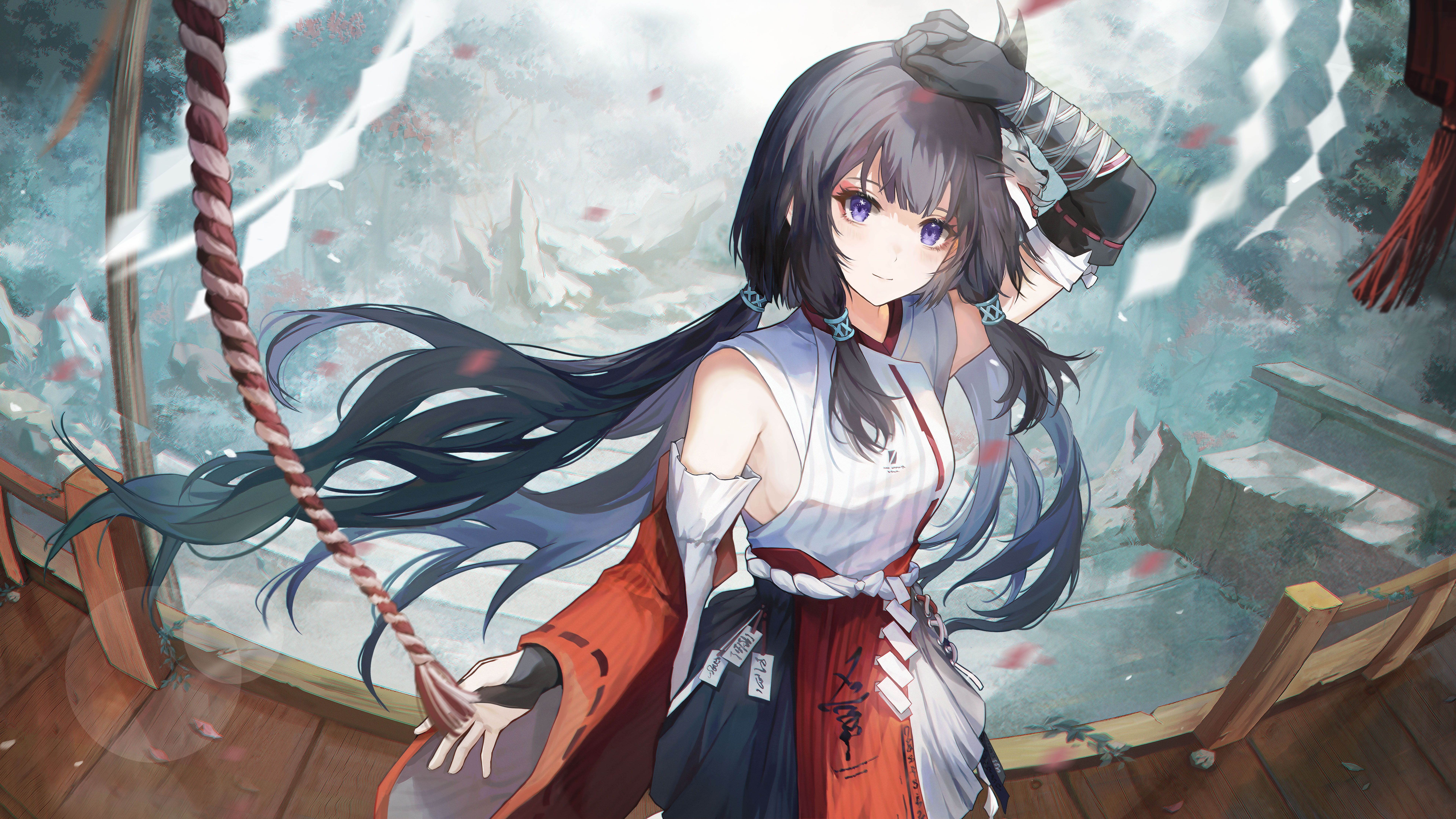 7680x4320 corpse (pixiv) punishing: gray raven selena (punishing: gray raven) miko no bra wallpaper