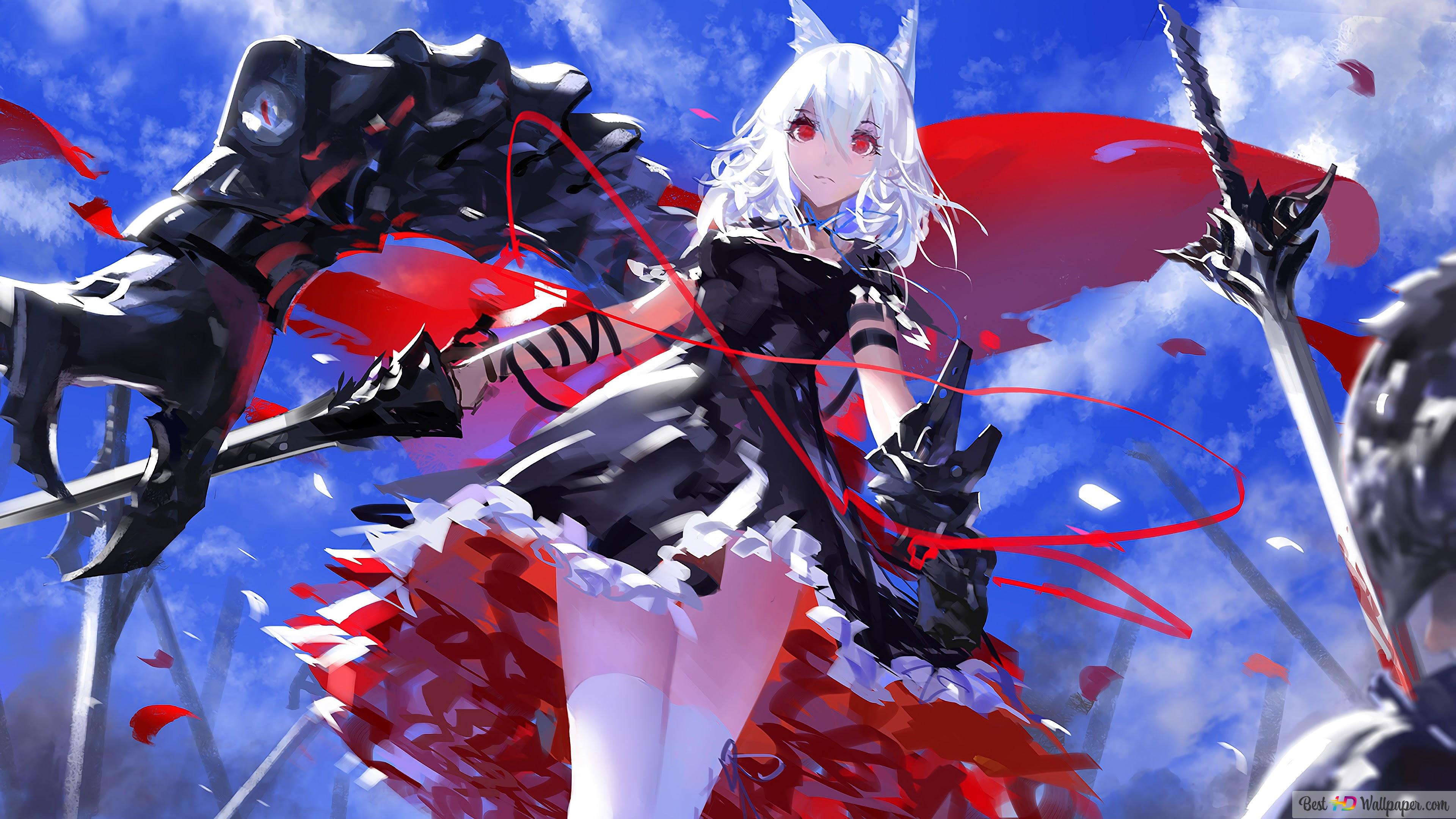 3840x2160 Pixiv Fantasia Anime Girl Fantasy 4K wallpaper download