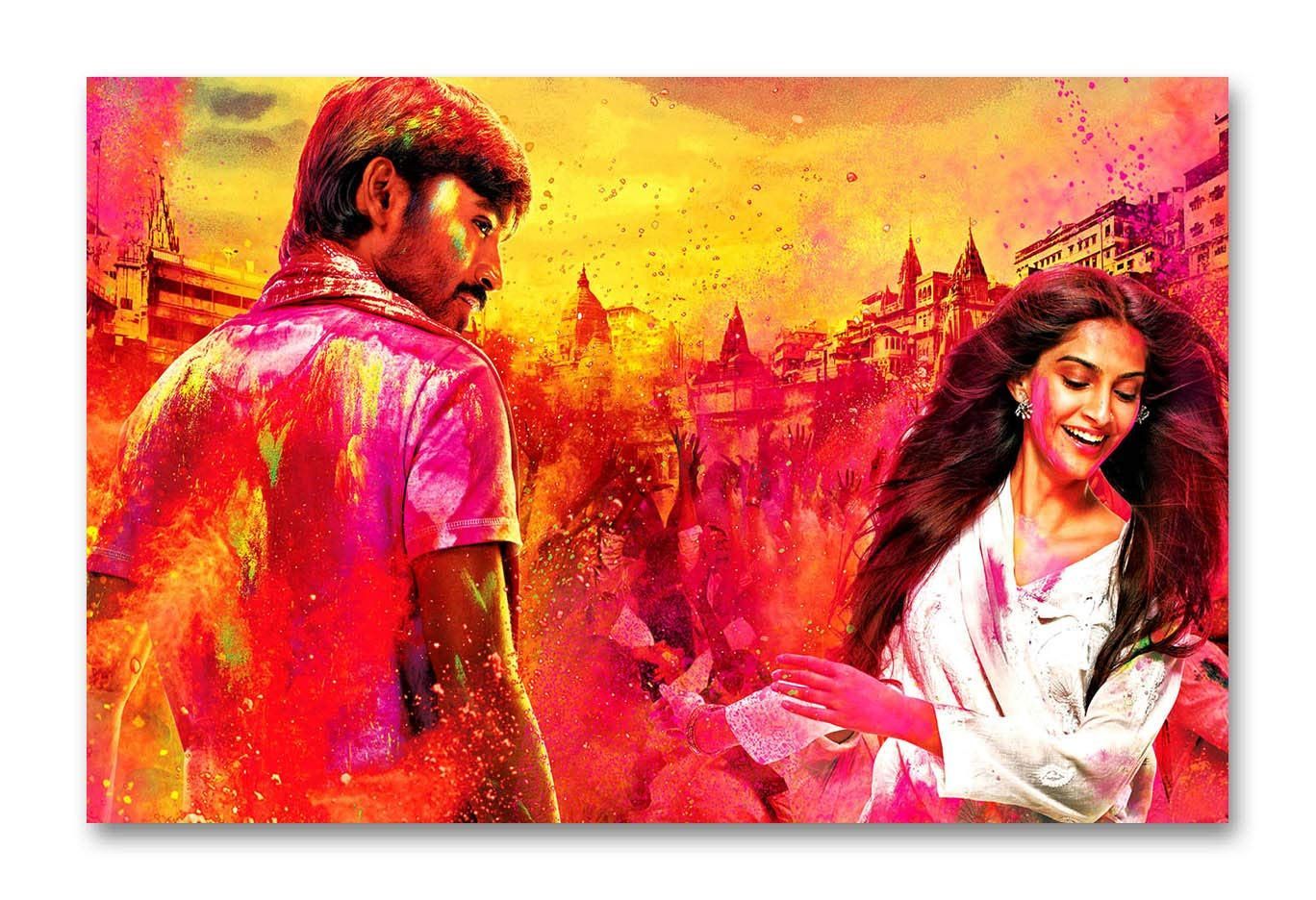 1368x936 Tamatina 'Dhanush and Sonam Kpoor' Wall Poster (Paper, 30.48 cm x 0.02 cm x 45.72 cm, Multicolor) : Amazon.in: Home & Kitchen