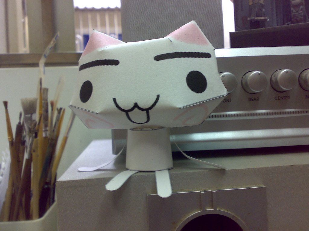 1024x768 Toro Inoue(井上トロ). Sony Cat Toro papercraft
