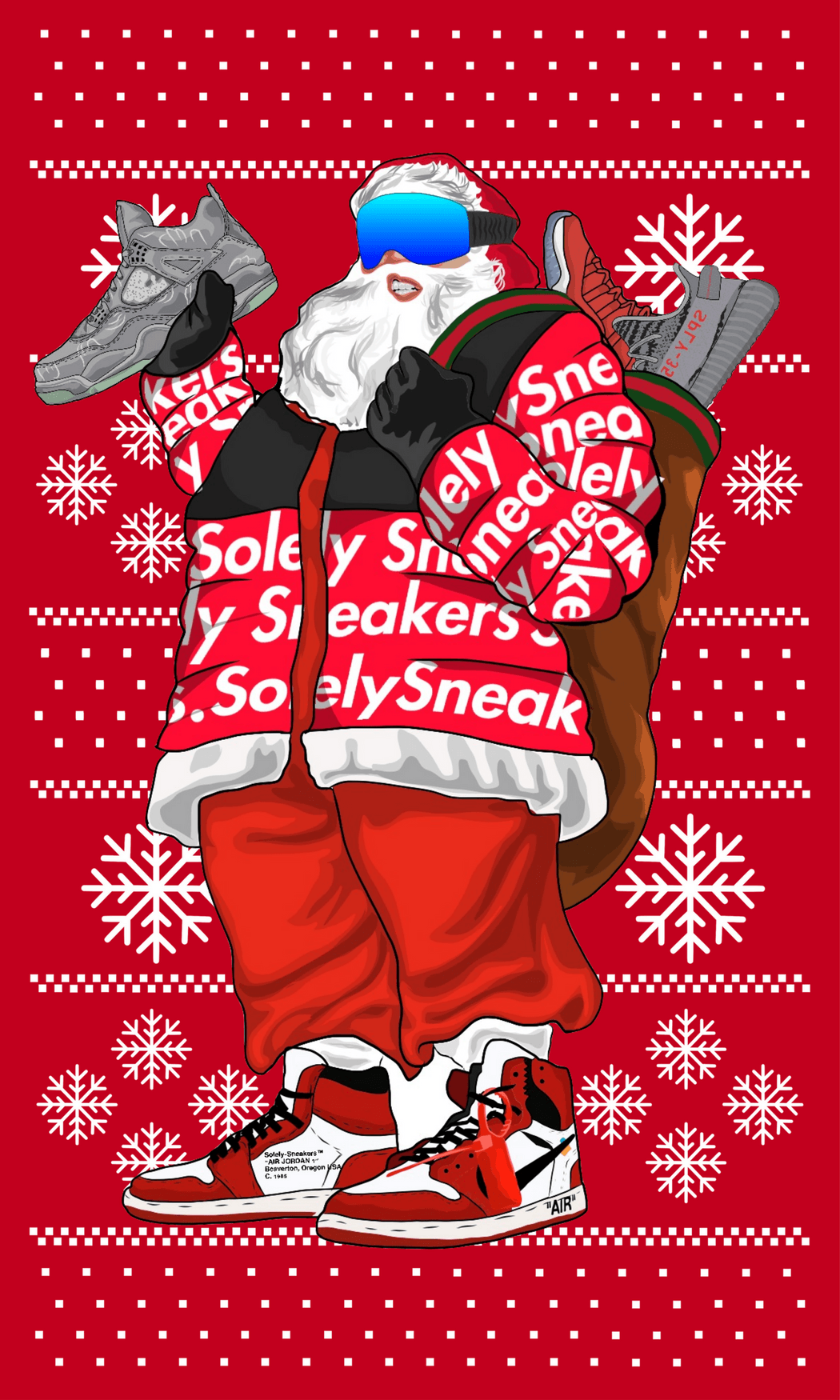 Hình nền 1050x1750 Solely Sneakers Hypebeast Santa