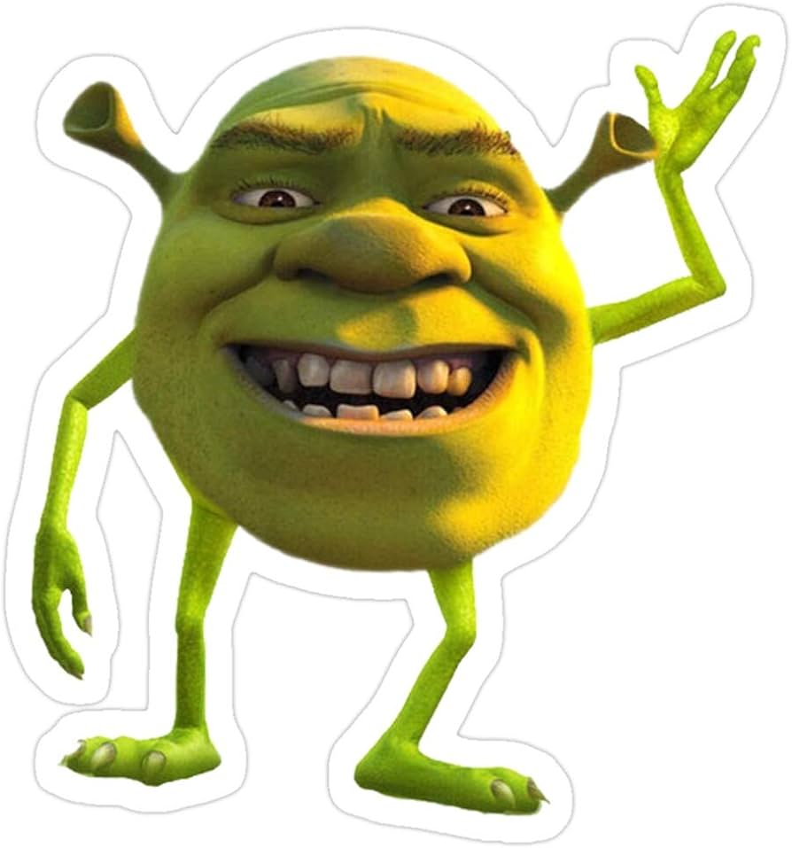 894x957 Jess Sha Store 3 PCs Stickers Shrek Wazowski, Shrek Sticker For Laptop, Phone, Cars, Vinyl Funny Stickers Decal For Laptops, Guitar, Fridge