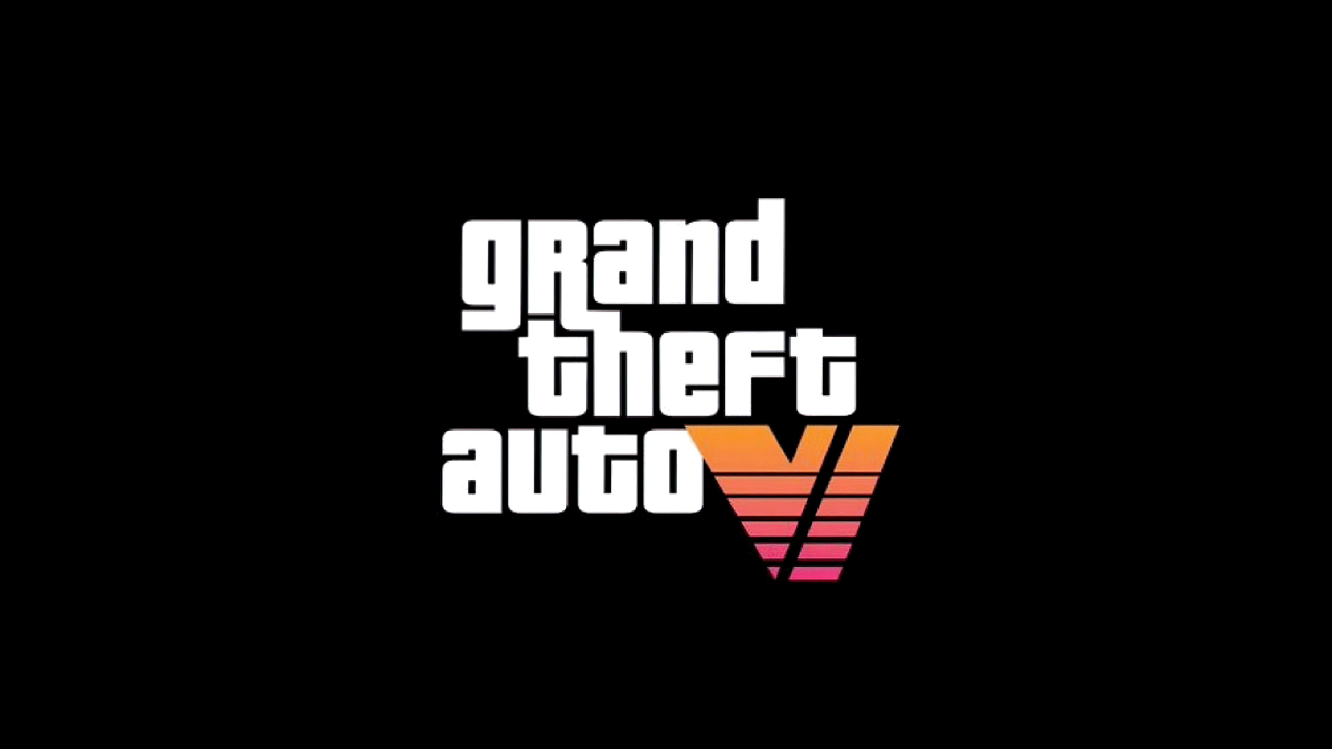 4480x2520 Grand Theft Auto VI Wallpaper 4K, GTA Logo, Black background, 5K