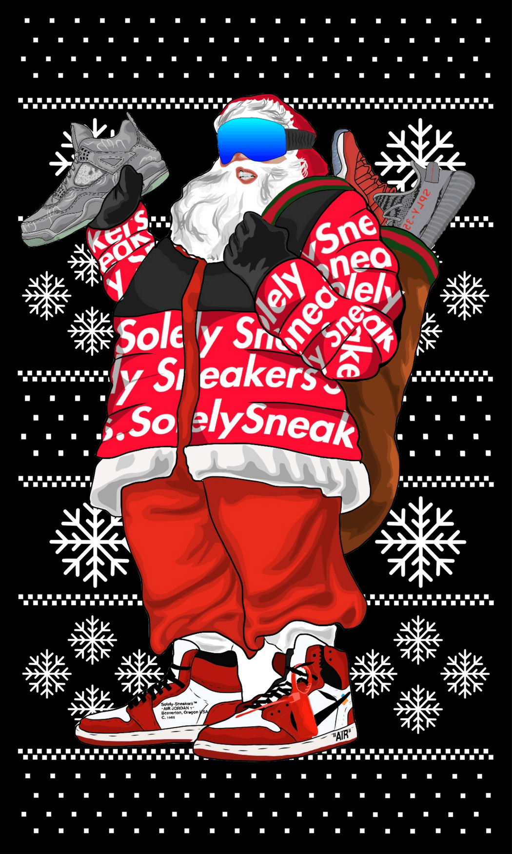 Hình nền 1050x1750 Solely Sneakers Hypebeast Santa