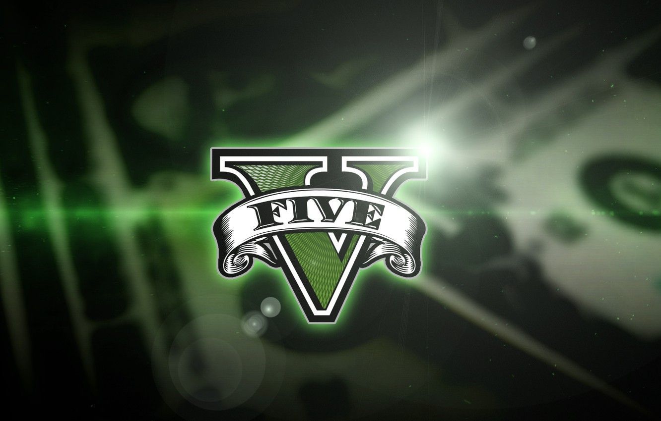 1332x850 GTA V Logo Wallpaper