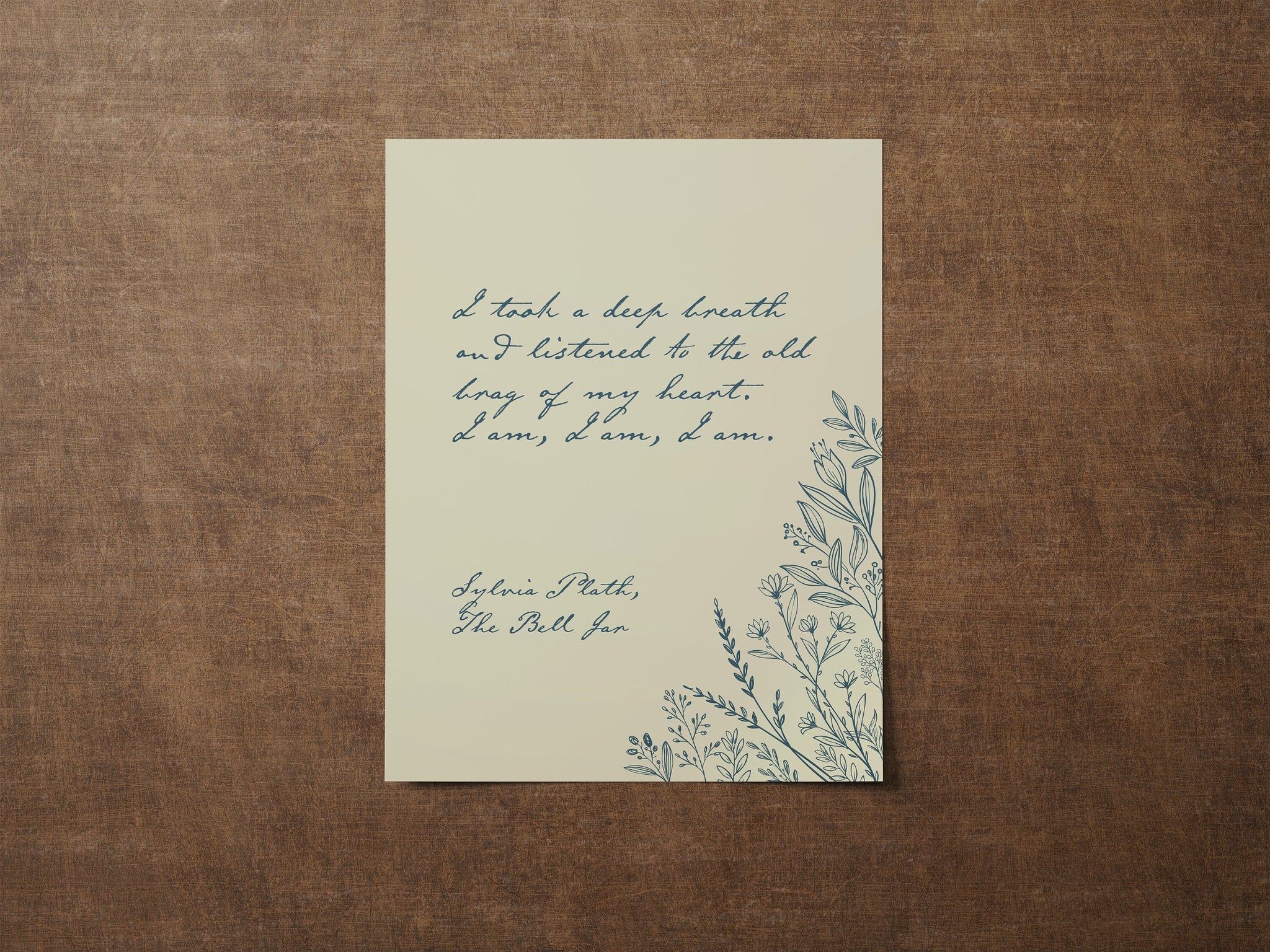 2048x1536 Sylvia Plath Quote Print am, I am, I am took a deep breath a
