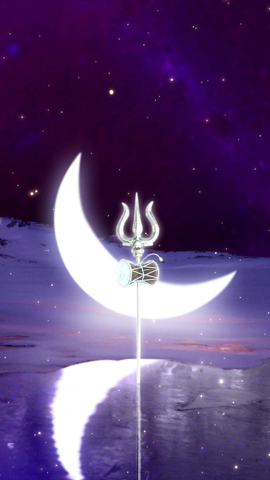 1080x1920 Download Celestial Trishul Digital Art Wallpaper