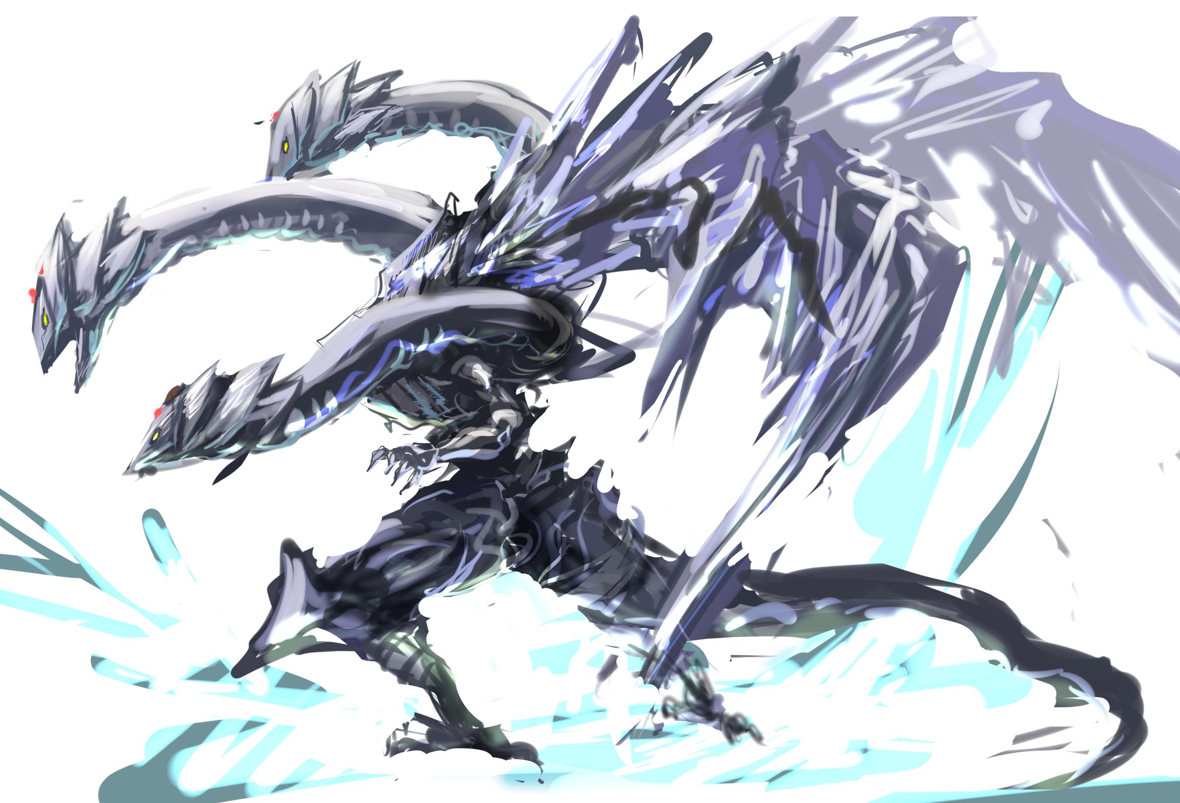 2326x1583 Trishula, Dragon of the Ice Barrier by hey大将