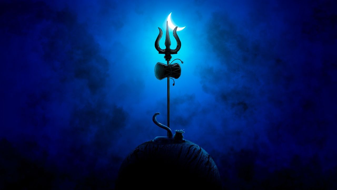 1280x720 Free Trishul & Mahadev Image