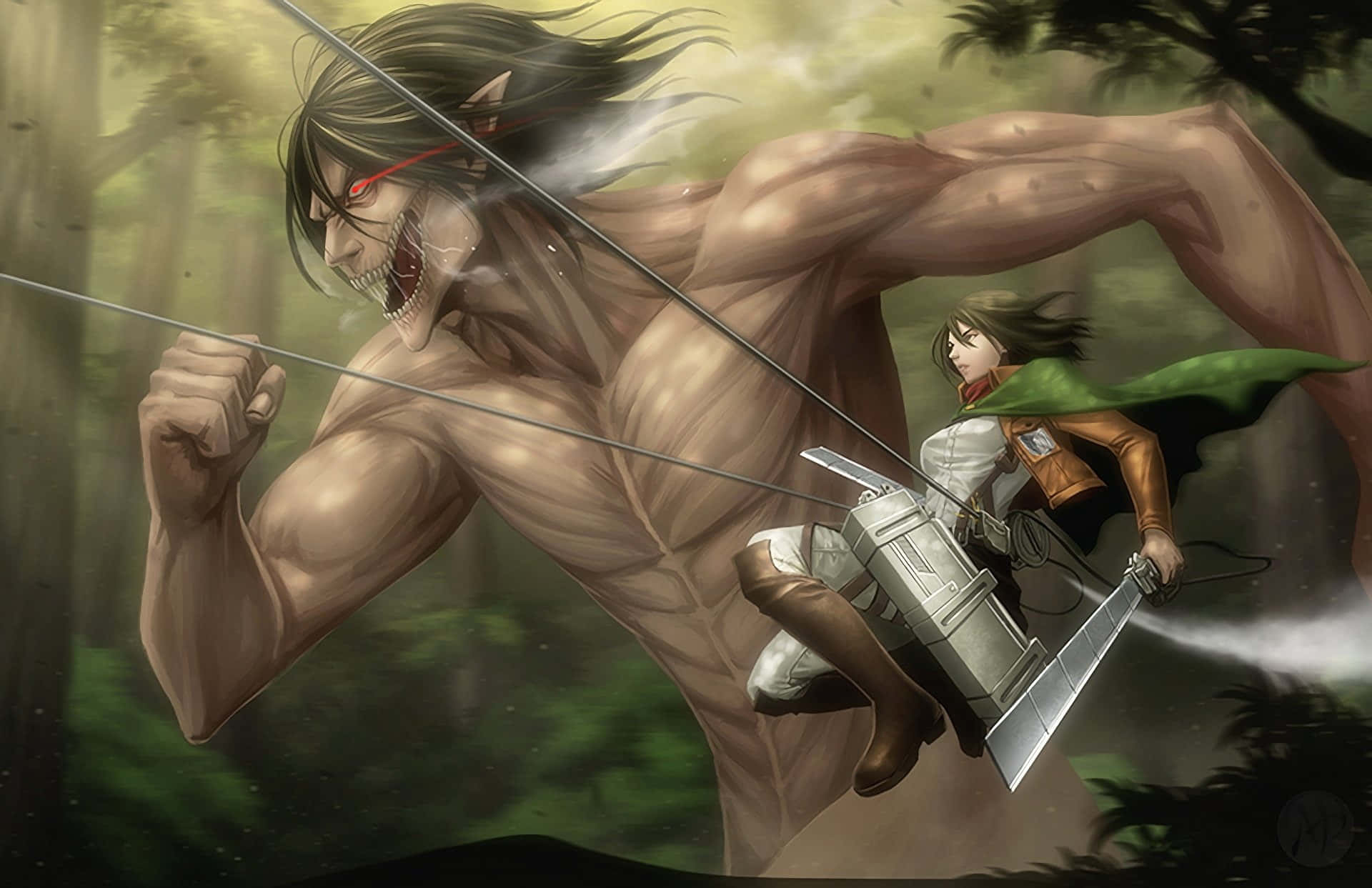 1920x1243 Download your blades for Attack On Titan Season 2! Wallpaper