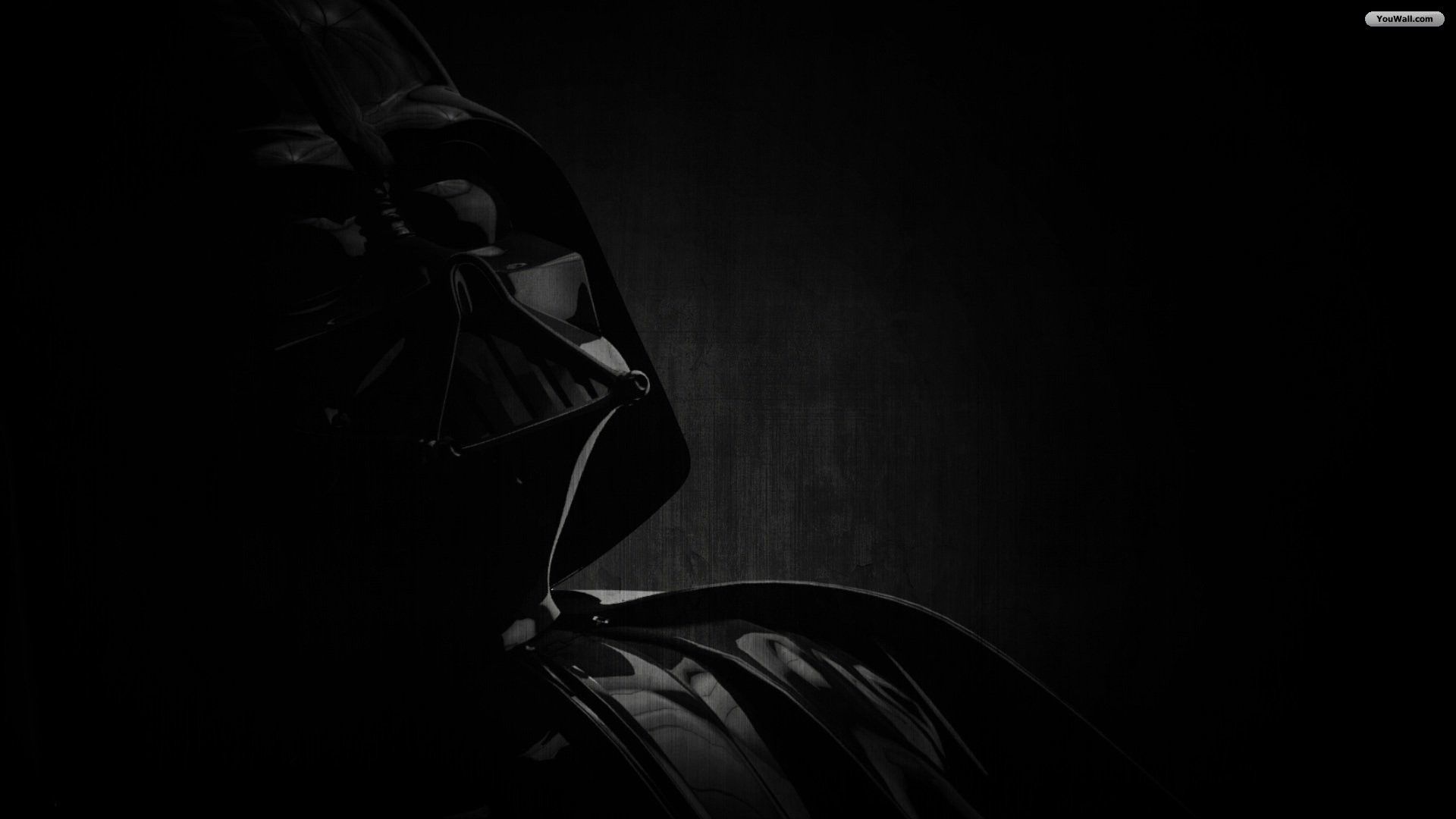 1920x1080 Minimalist Darth Vader Grey Wallpaper