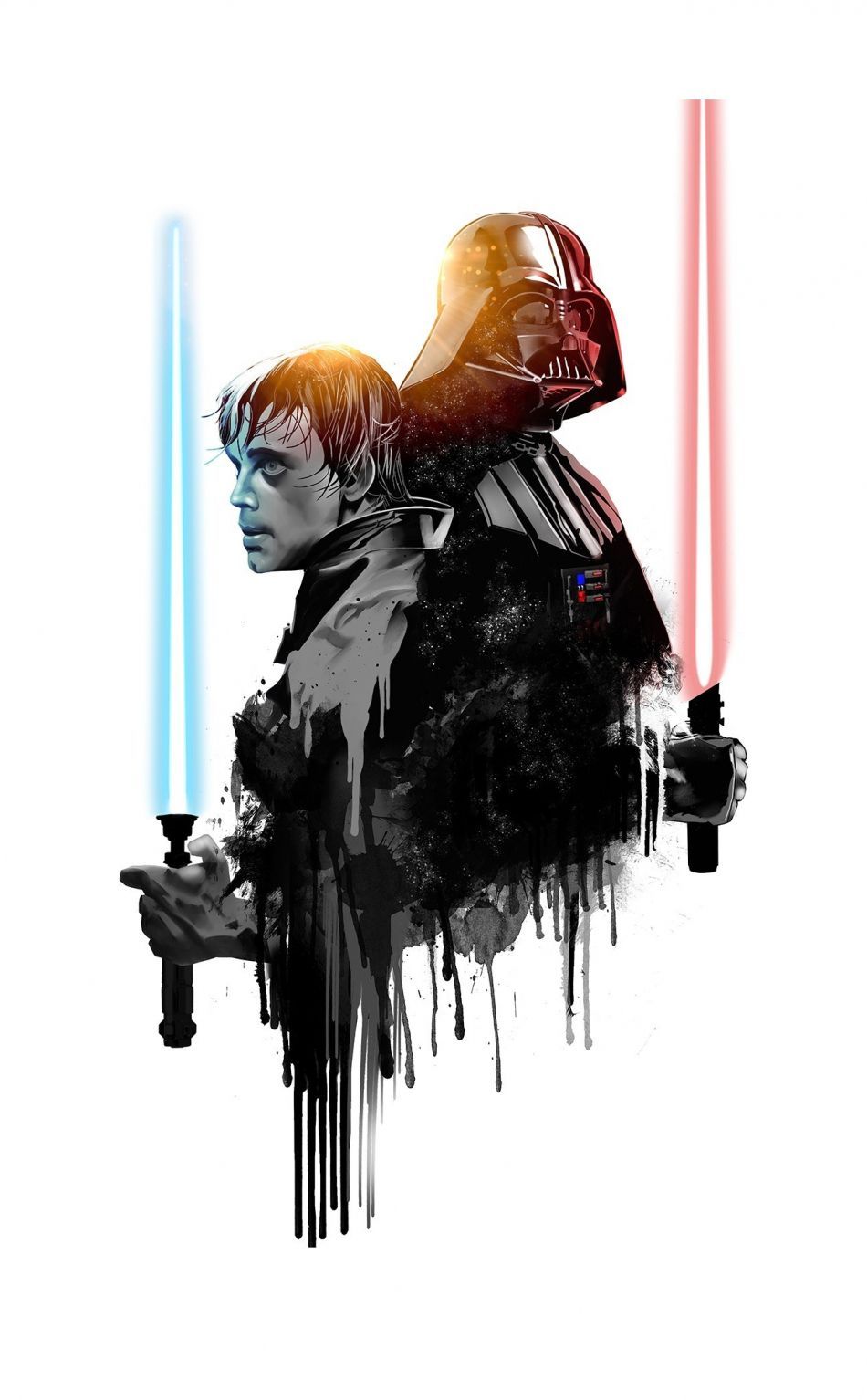 950x1534 Download wallpaper 950x1534 darth vader, luke skywalker, star wars, minimal, iphone, 950x1534 HD background, 3363