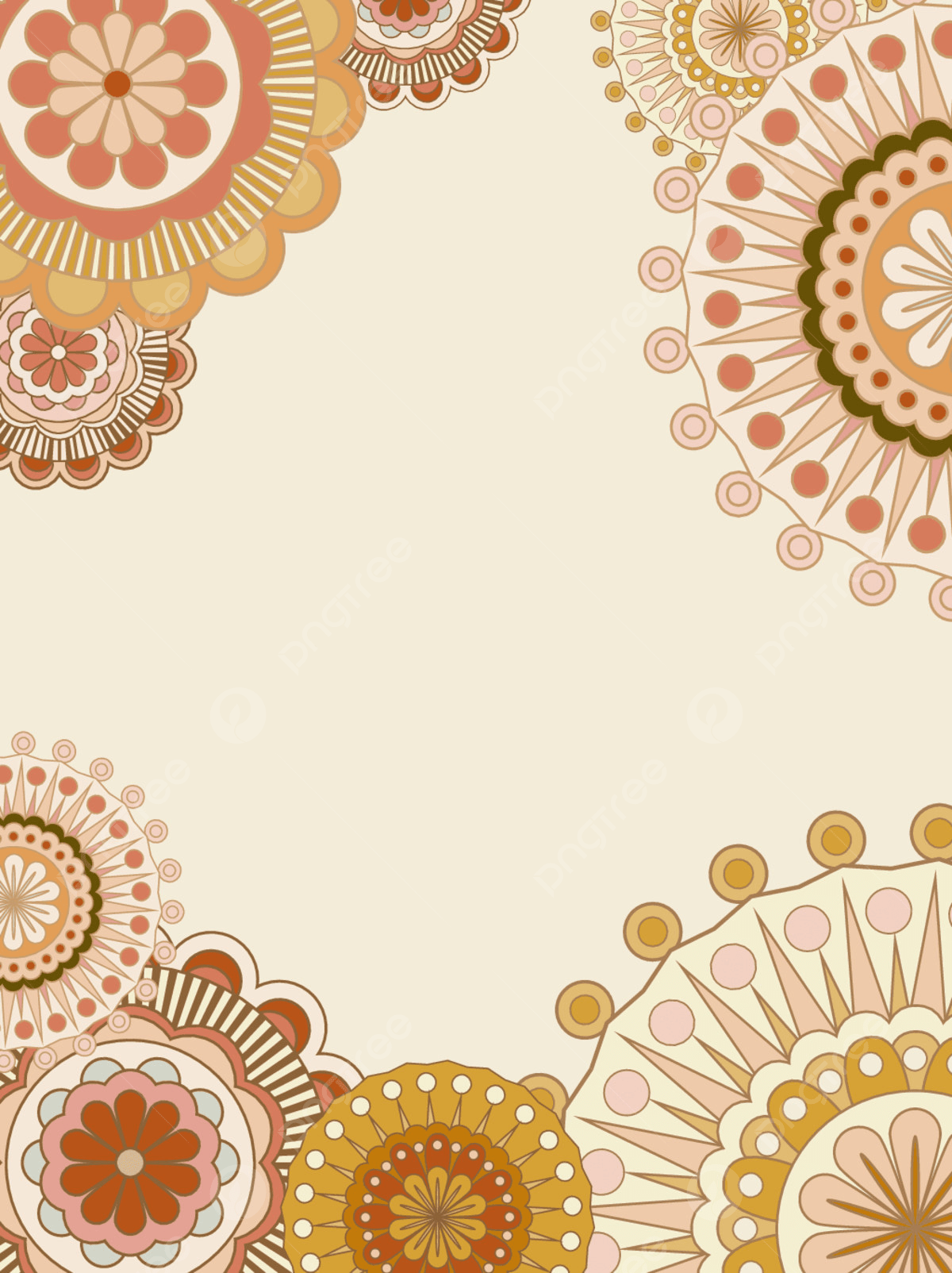 1200x1604 Vector Orange Mandala Background Wallpaper Image For Free Download