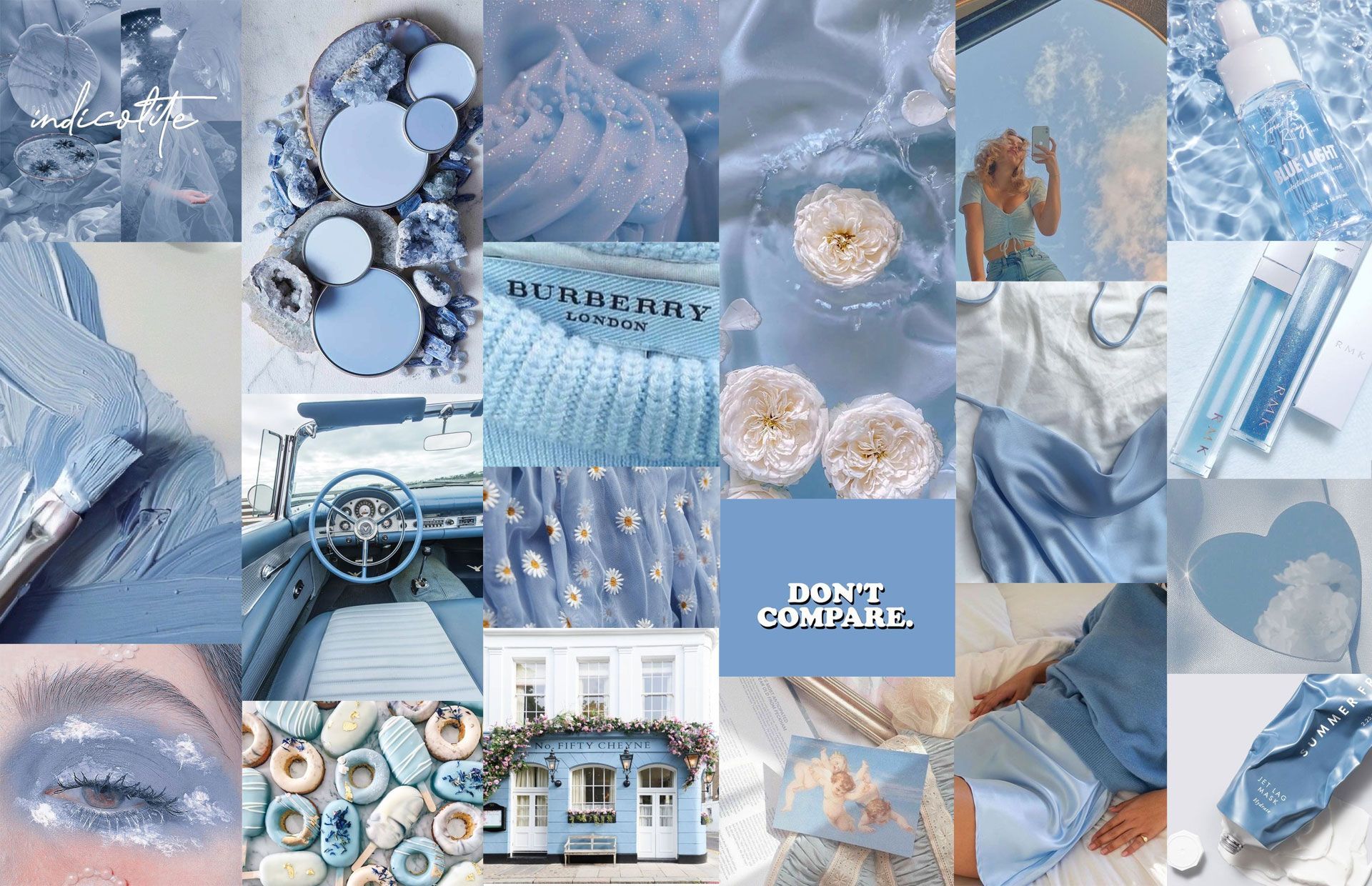 1920x1240 Blue And Beige Collages Wallpaper