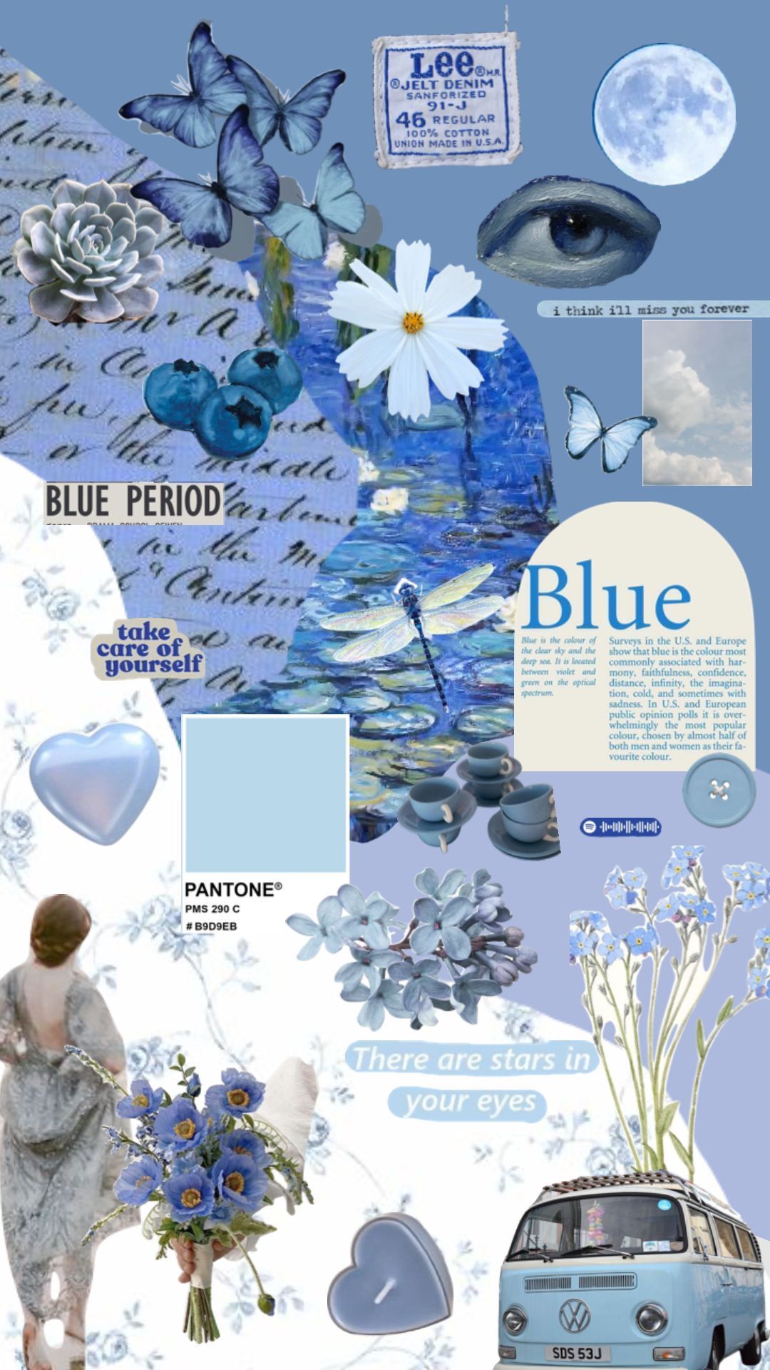 1080x1920 Check out peytonbergener5's Shuffles #lightblue #lightblueaesthetic #light # blue #flowers #vangogh #blueaesthetic #darkishblue #wallpaper #lightblueflowers :)