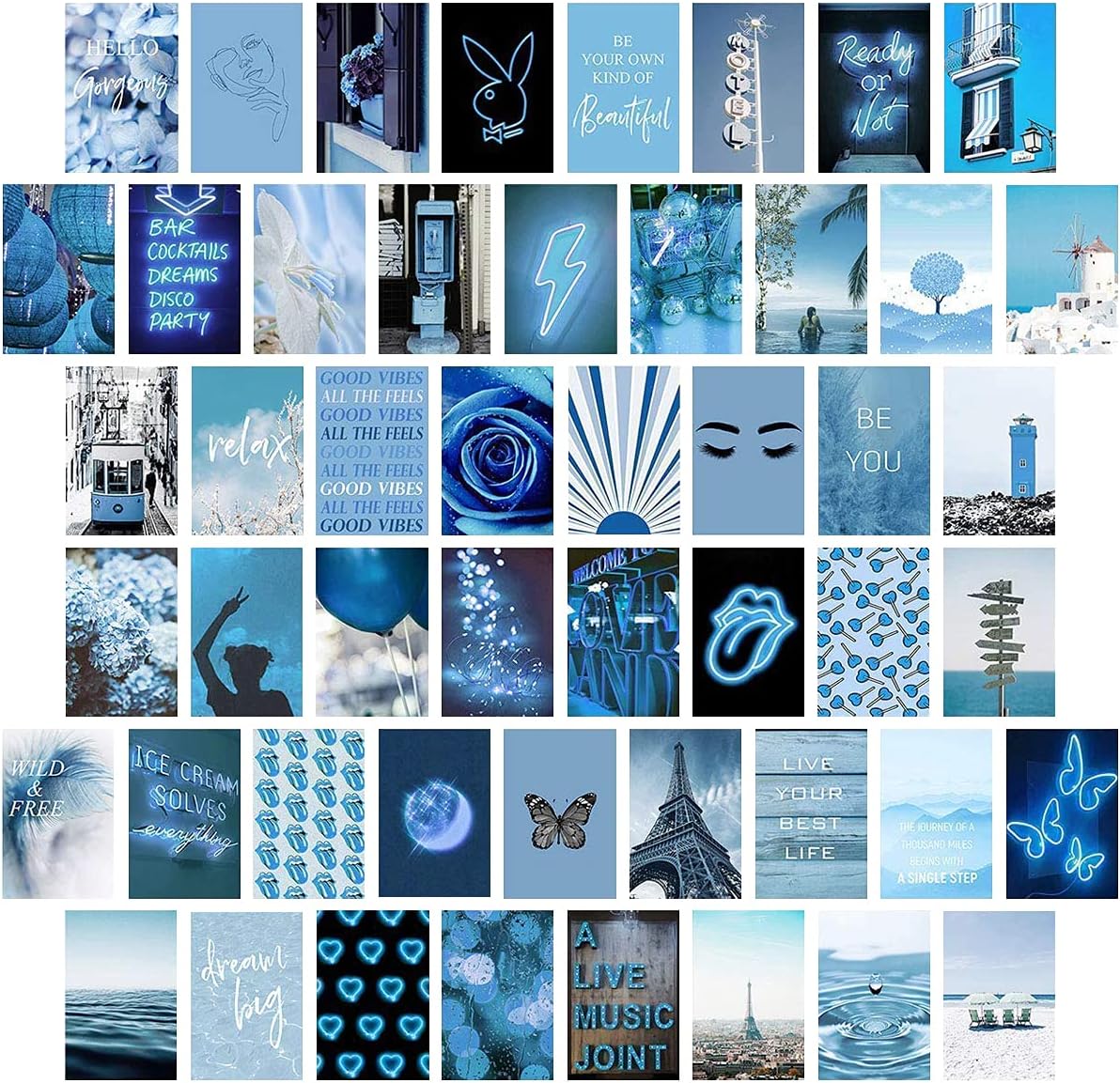 1192x1153 Digital Prints Blue Wall Decor Light Blue Wall Collage Kit Baby Blue Wall Collage Kit Baby Blue Aesthetic Aesthetic Room Decor Blue Collage Kit Prints eolane.ee