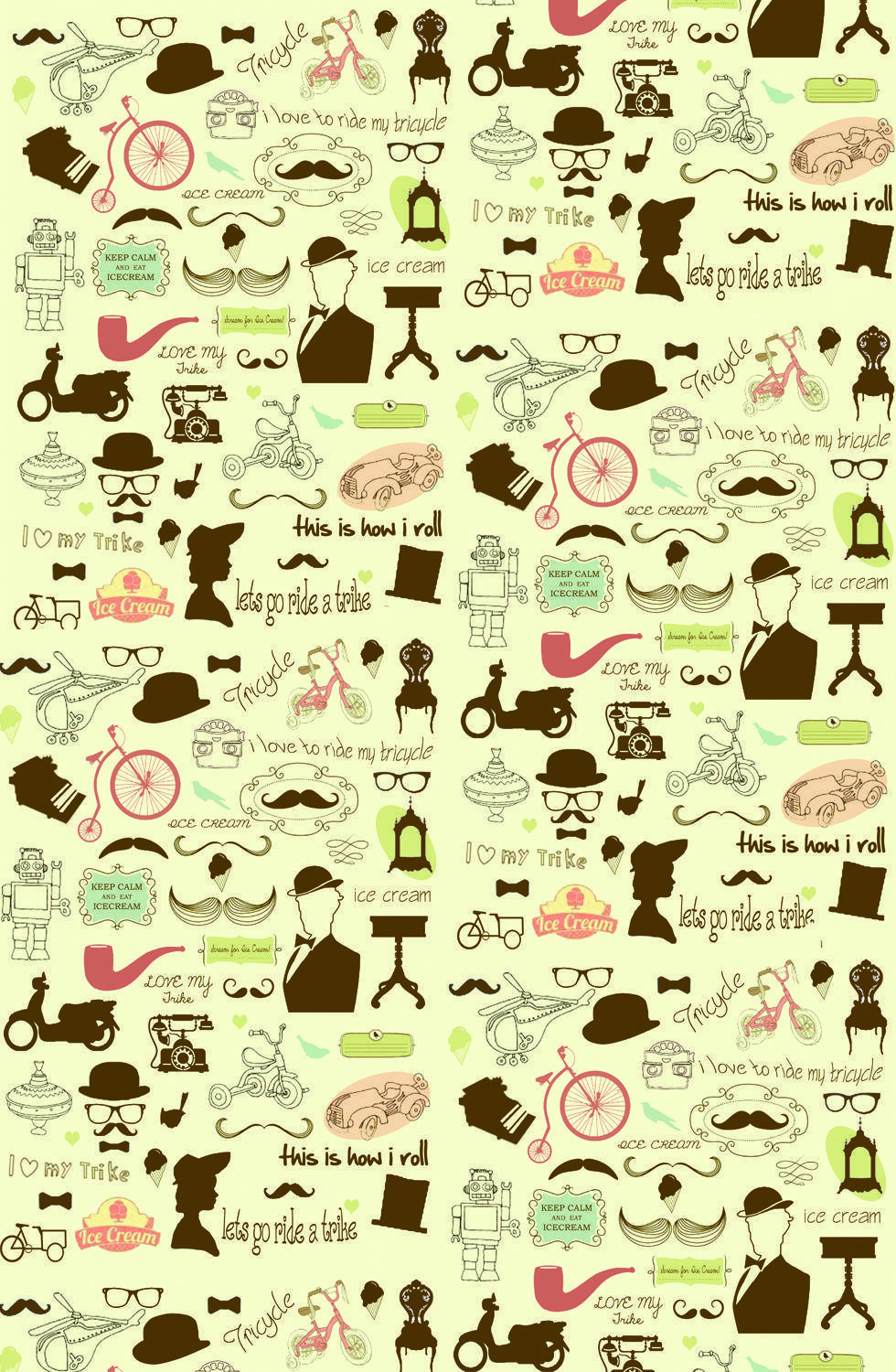 980x1500 Vintage Ice Cream Logo design ideas. Ice Cream Tricycle