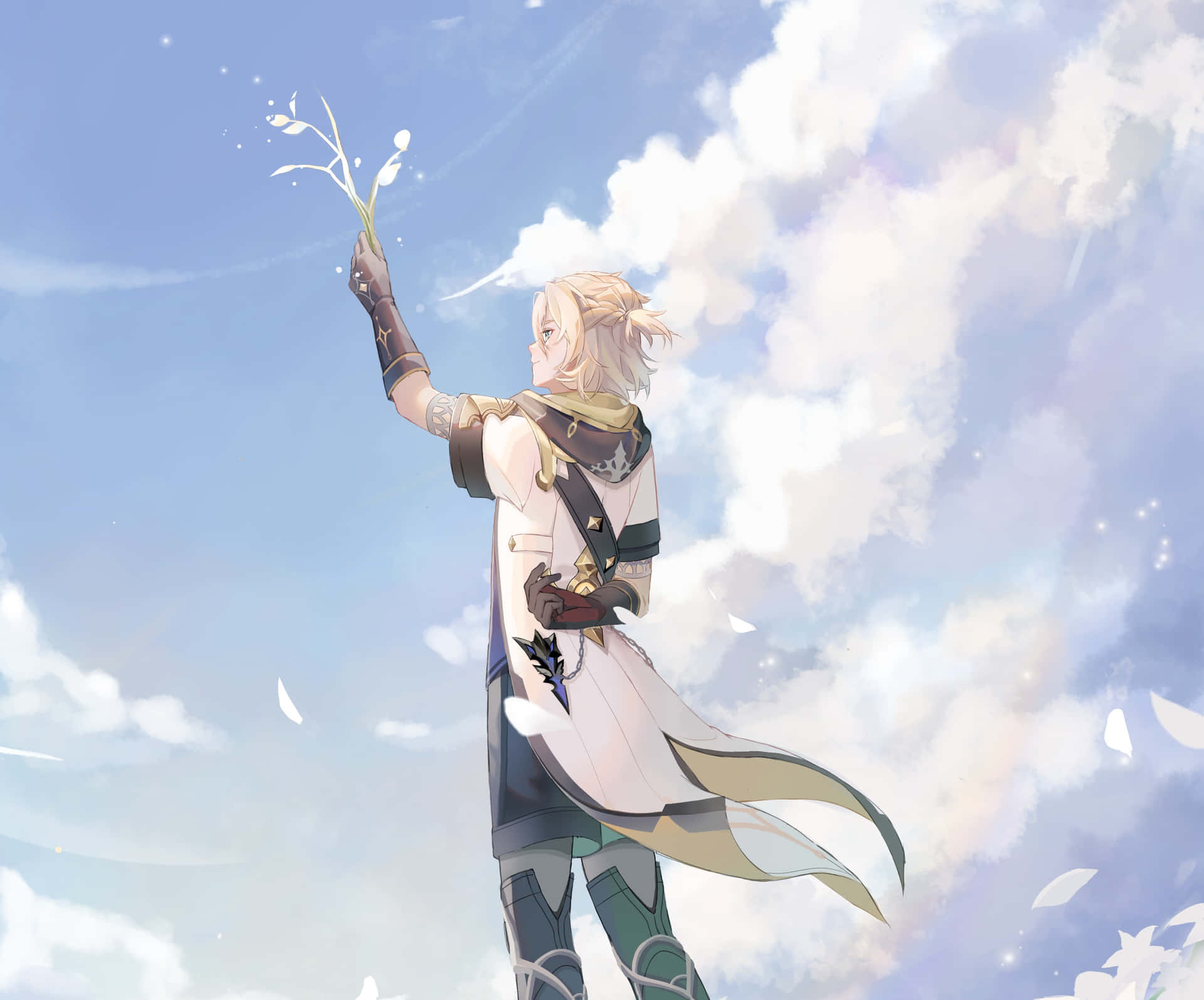 1920x1595 Download Albedo, The Chalk Prince, in an enchanting Genshin Impact Wallpaper