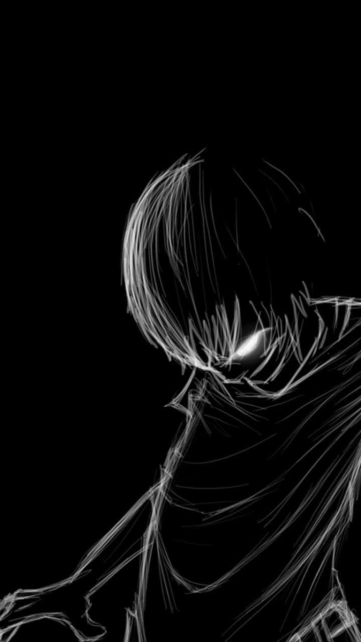 720x1280 Download Cute Dark Anime Boy White Ink Wallpaper