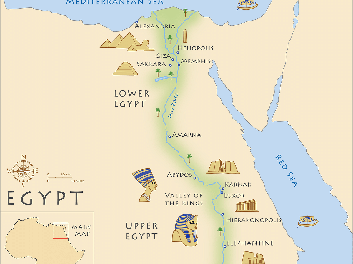 1200x900 Map of Ancient Egypt (Illustration) History Encyclopedia