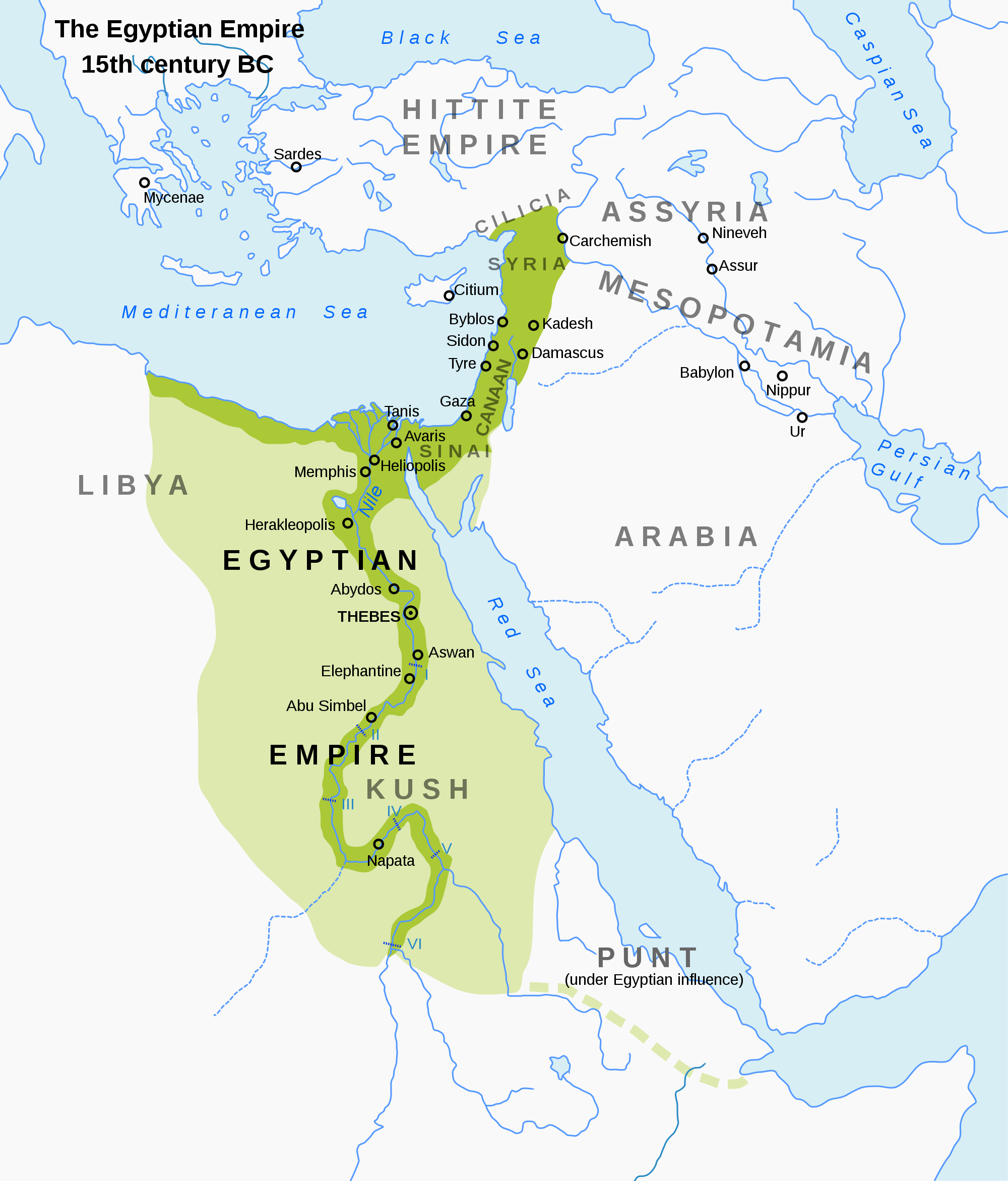 2000x2342 Map of the New Kingdom of Egypt, 1450 BCE (Illustration) History Encyclopedia