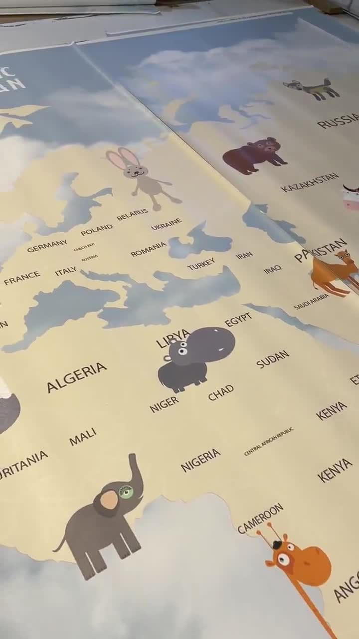 720x1280 Kids Map Wallpaper World Map Kids Room Wallpaper Children