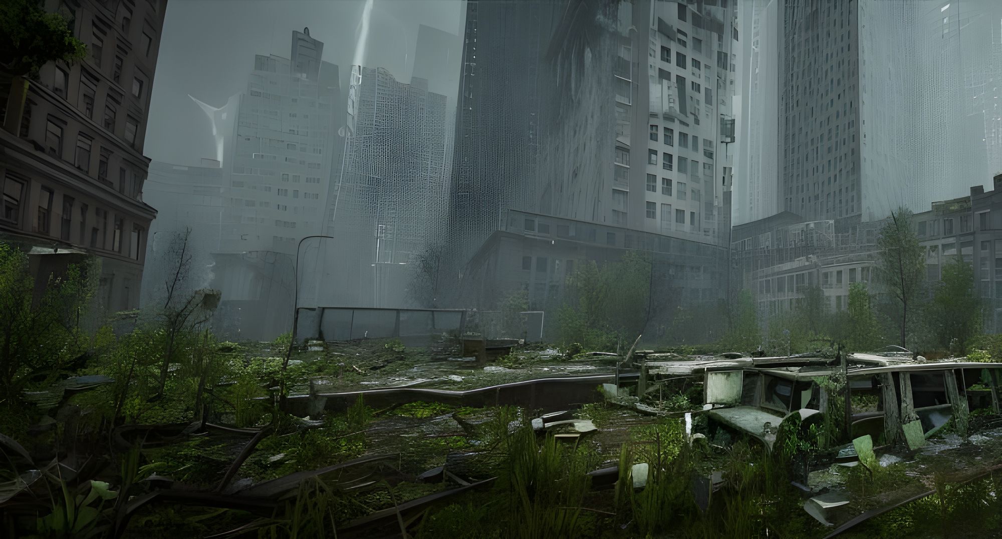2000x1077 Post apocalyptic overgrown city