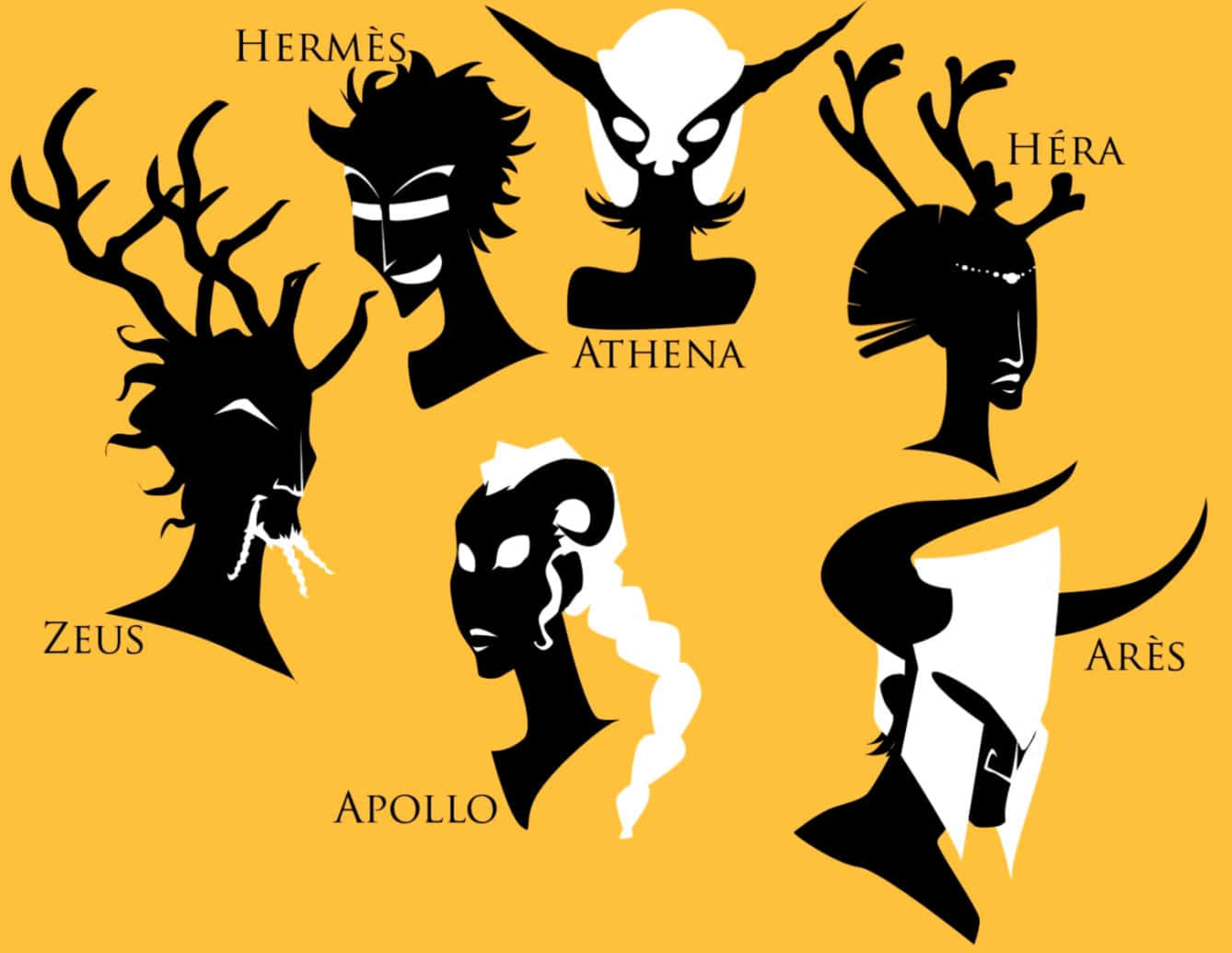 1338x1035 Download A Group Of Silhouettes Of Different Heads Wallpaper