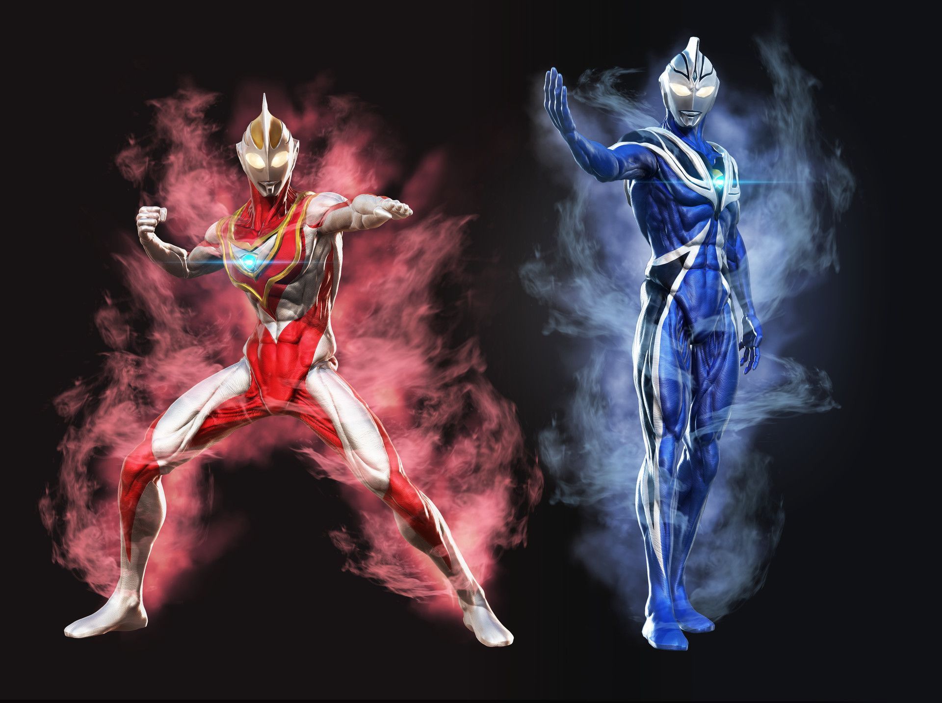 1920x1433 Ultraman Gaia Fan art