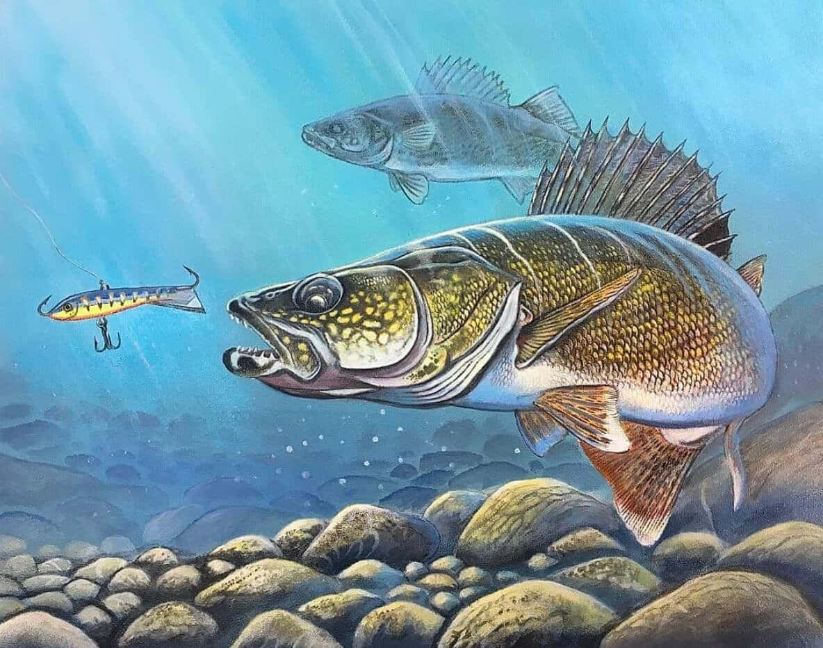 1184x932 Download Fiercely Attractive Walleye