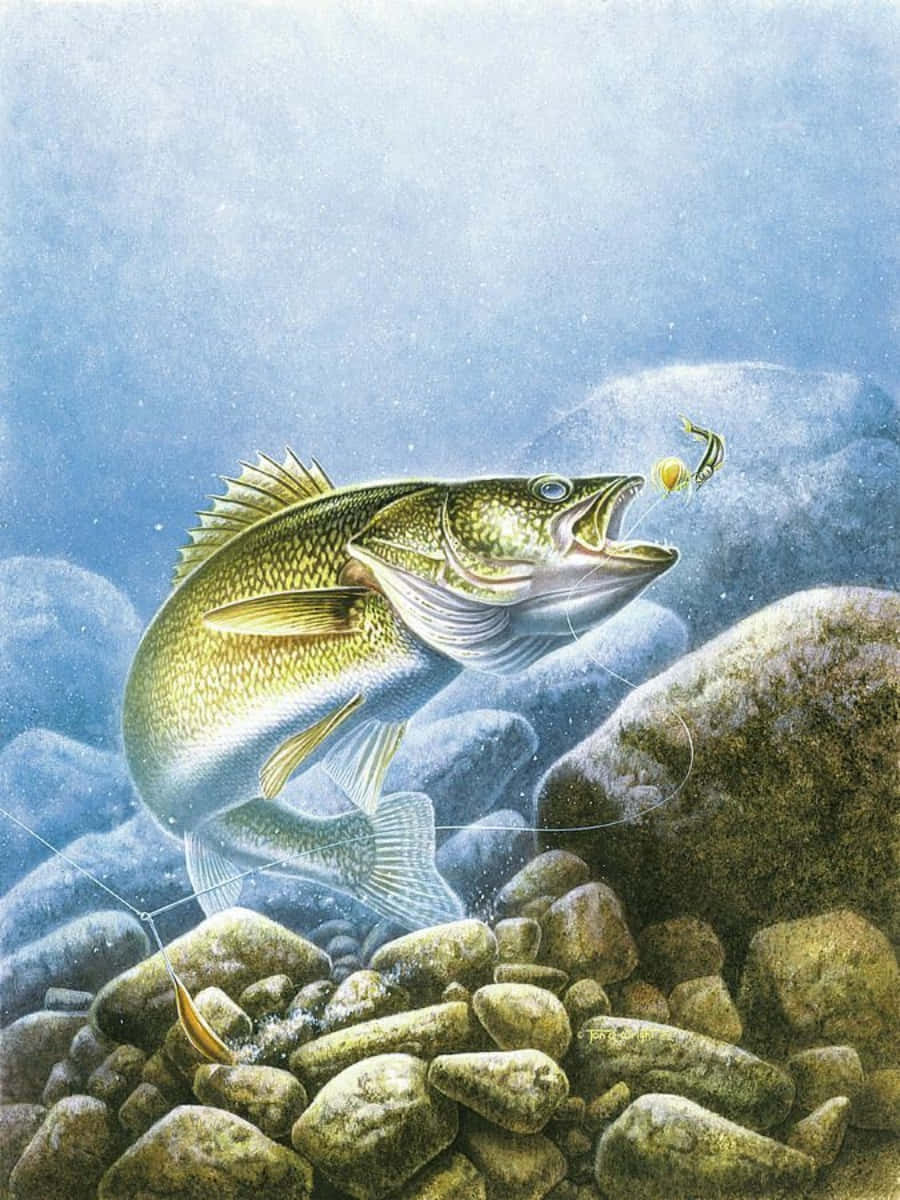 900x1200 Download Spectacular Walleye in Calm Waters