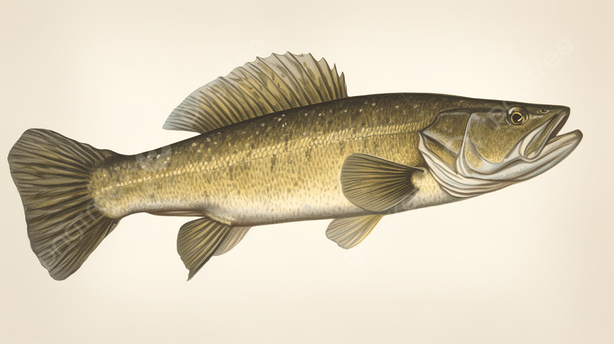 1200x673 An Illustration Of A Largemouth Bass Background, Picture Of Walleye Fish Background Image And Wallpaper for Free Download
