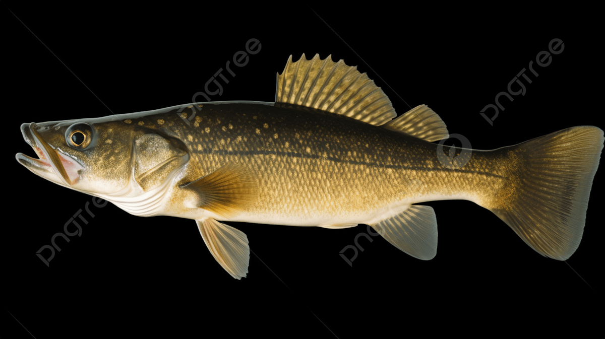 1200x673 Fish In The Lake Of The Woods On A Black Background, Picture Of A Walleye Fish Background Image And Wallpaper for Free Download