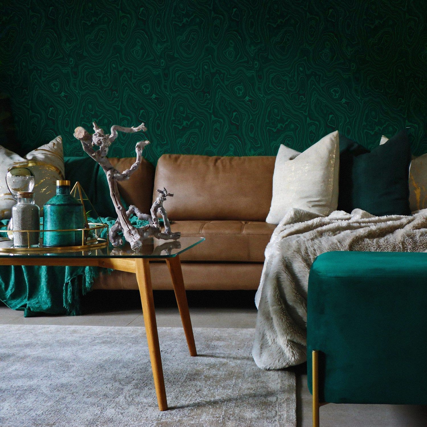 1500x1500 Emerald Green Malachite wallpaper