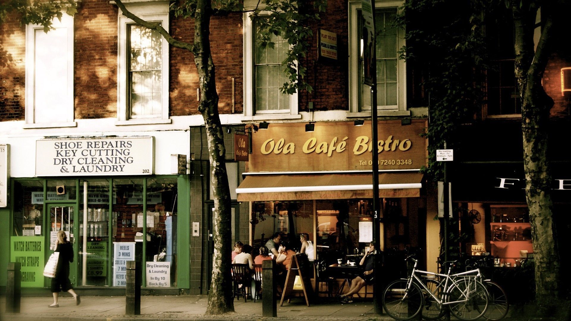1920x1080 The old cozy cafe in the city Desktop wallpaper 1280x800