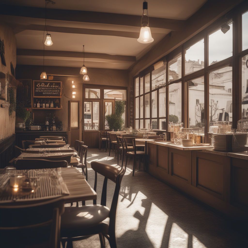 1024x1024 in a cozy café setting during a sunny afternoon. The photo is taken with a vintage film camera