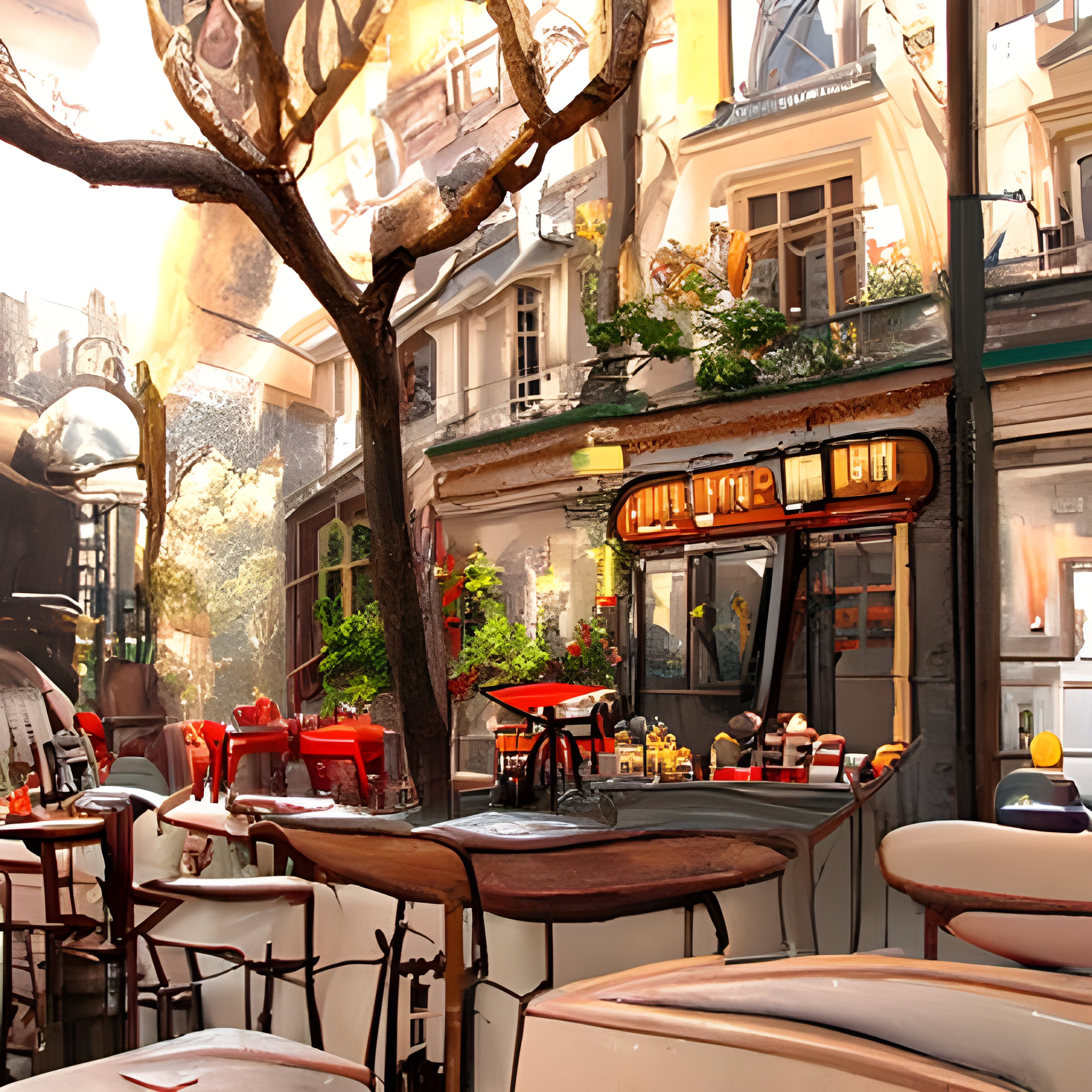 8000x8000 Cozy Parisienne Cafe, 9.54 MB (8000x8000)