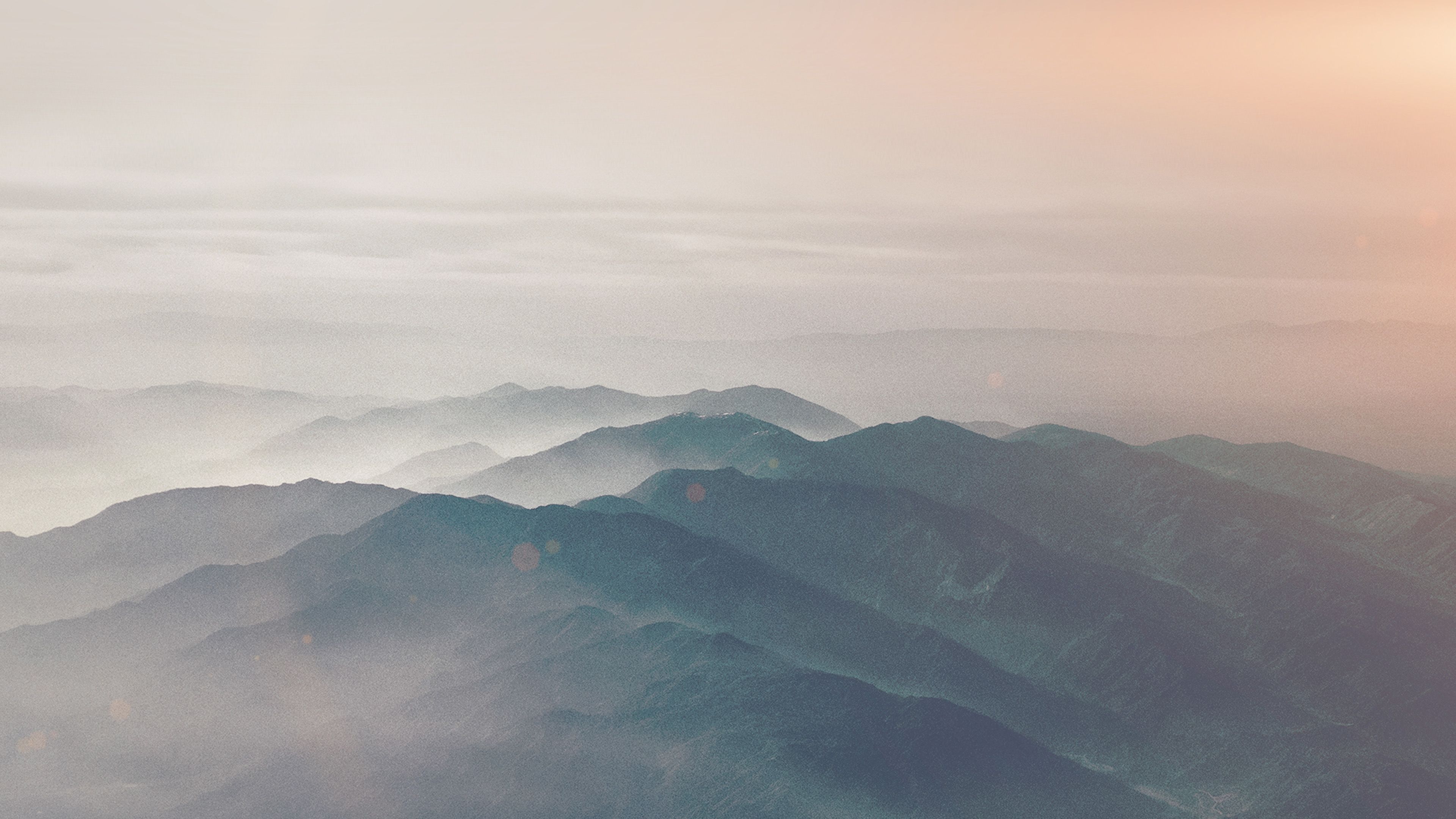 3840x2160 wallpaper for desktop, laptop. mountain fog nature blue flare sky view