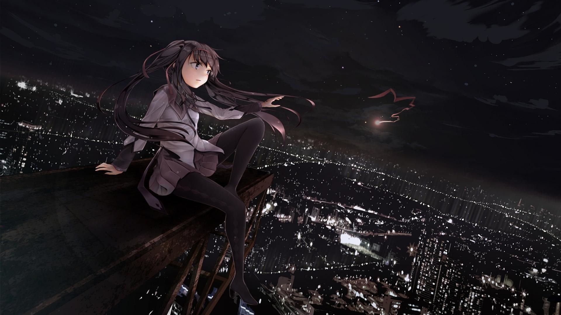 1920x1080 Aesthetic Dark Anime PC Wallpaper