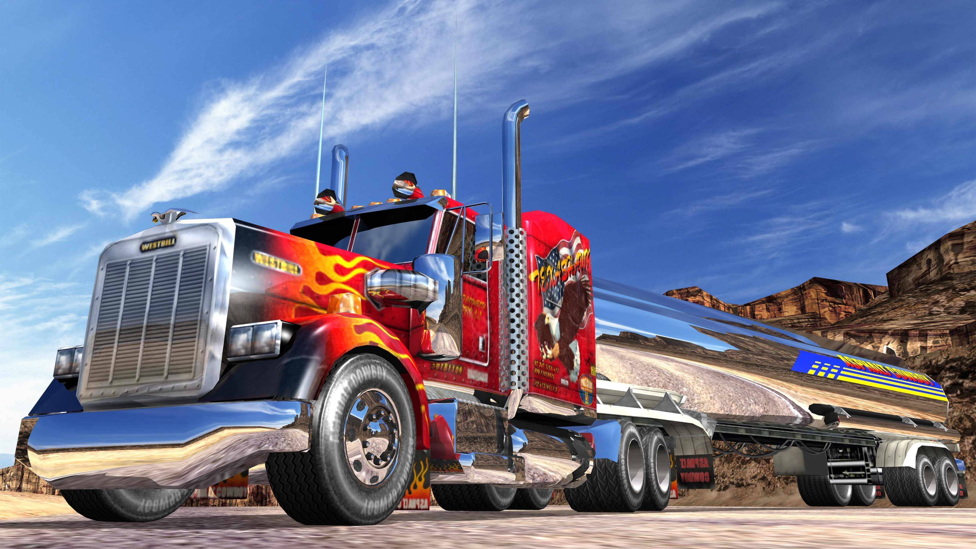 3840x2160 SEGA Forever on X: 18 Wheeler: American Pro Trucker launched on the Nintendo GameCube in Japan 18 years ago today! #SEGAForever / X