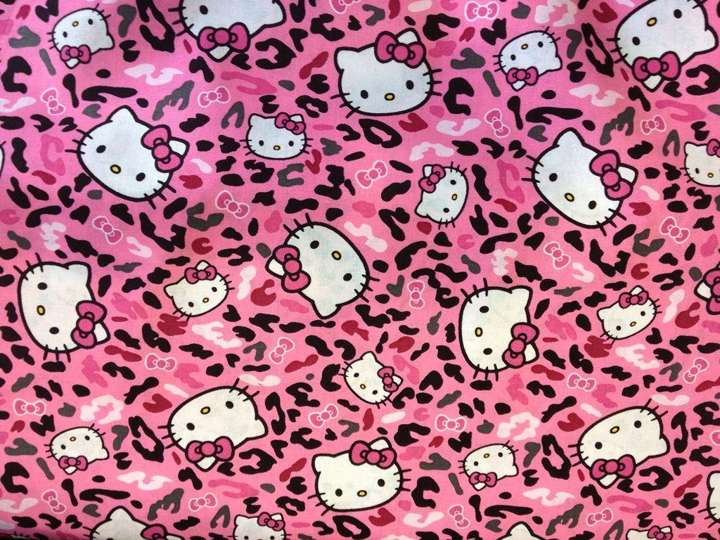 pink cheetah print wallpaper hello kitty