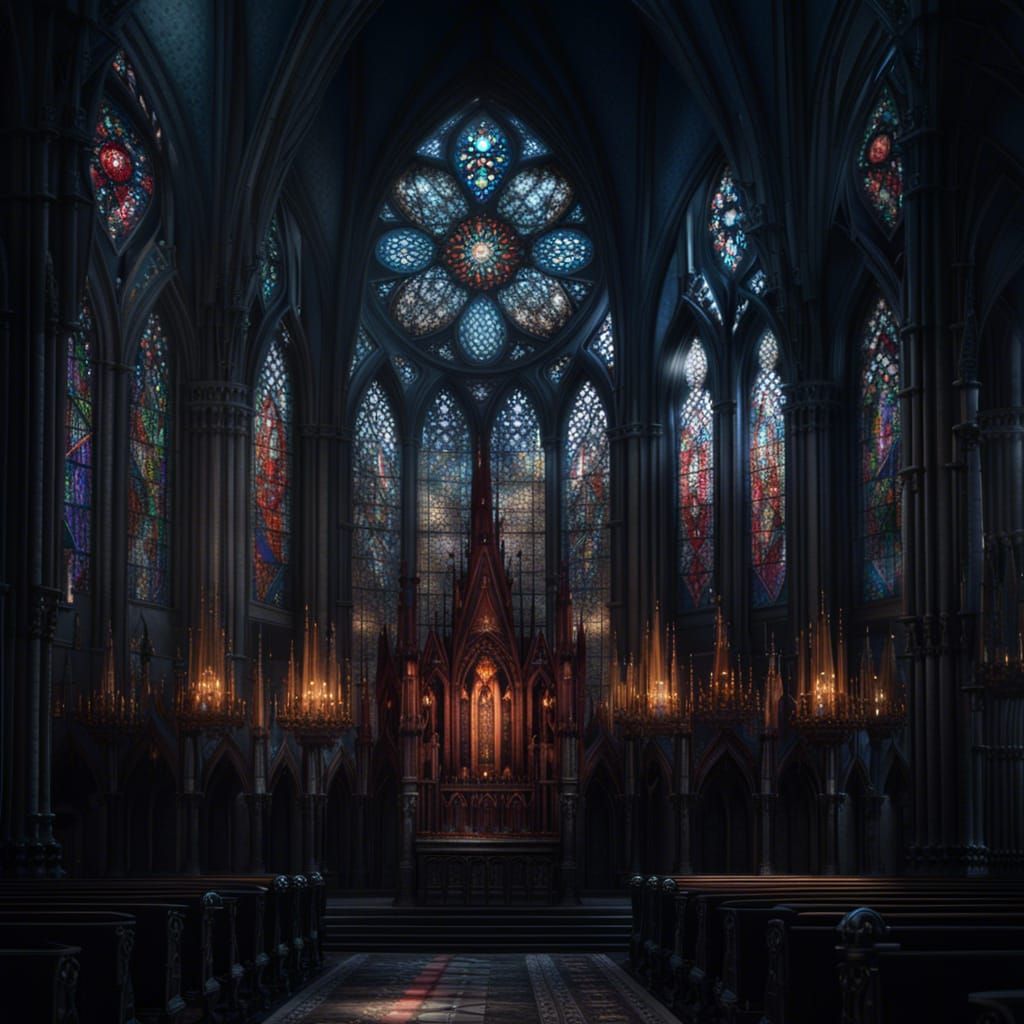 1024x1024 Dark Church Generated Artwork