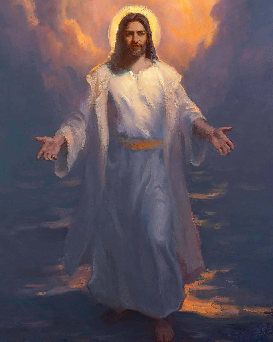 1080x1350 Download Jesus Is King Walking On Water Wallpaper