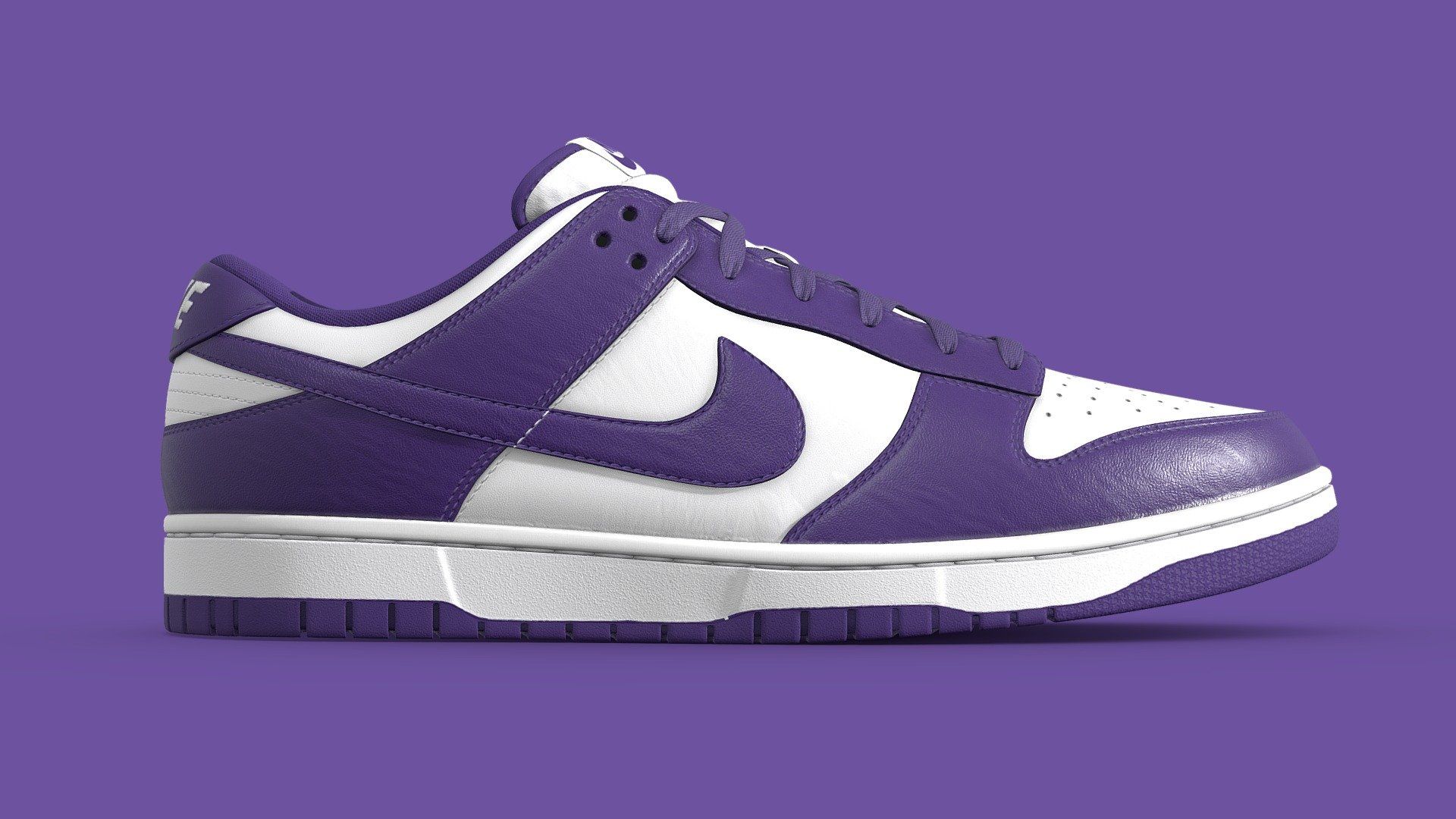 1920x1080 Nike Dunk Low Court Purple Royalty Free 3D Model By Joe Wall [8e5c3f0]